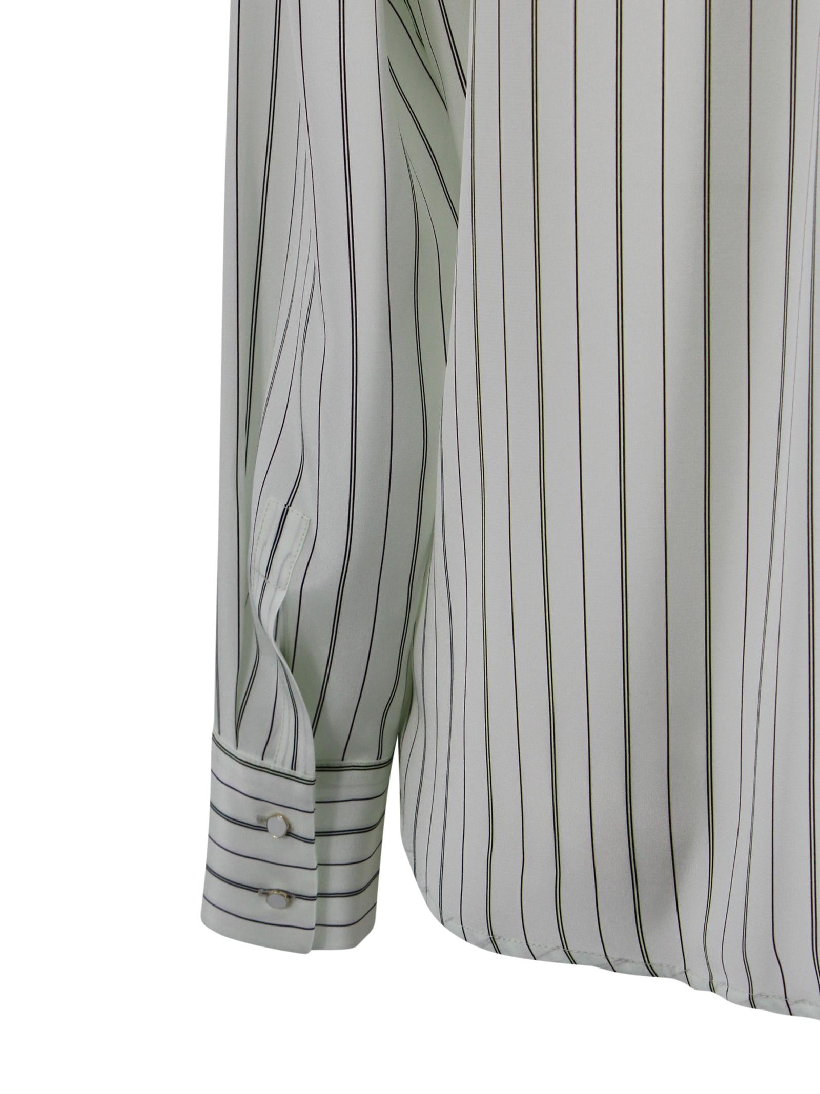 Camicia in pura seta con motivo stampato all over Max Mara Studio 2616111011600 002 