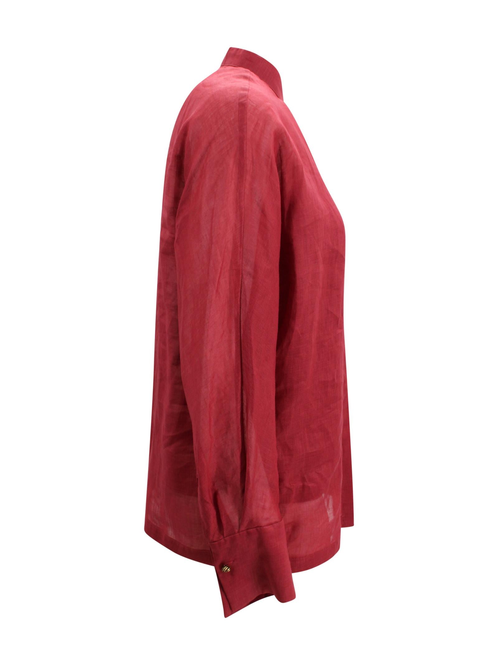 Camicia in Tela Ramié con Maniche Kimono Max Mara Studio 2616261032600 066 