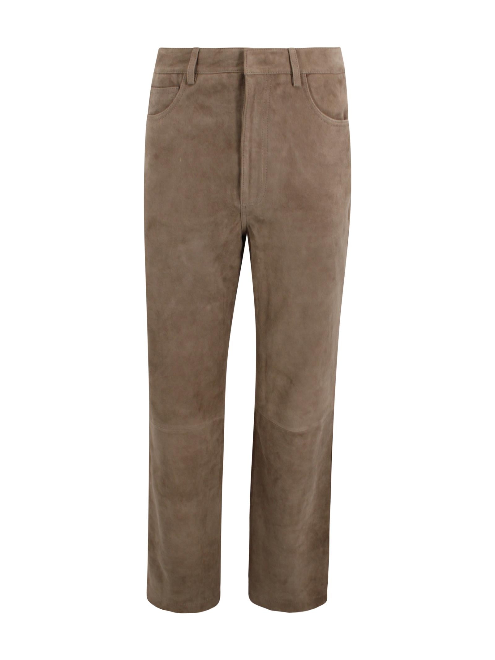 Pantaloni dritti in pelle scamosciata Rotate 1154241683 1683 