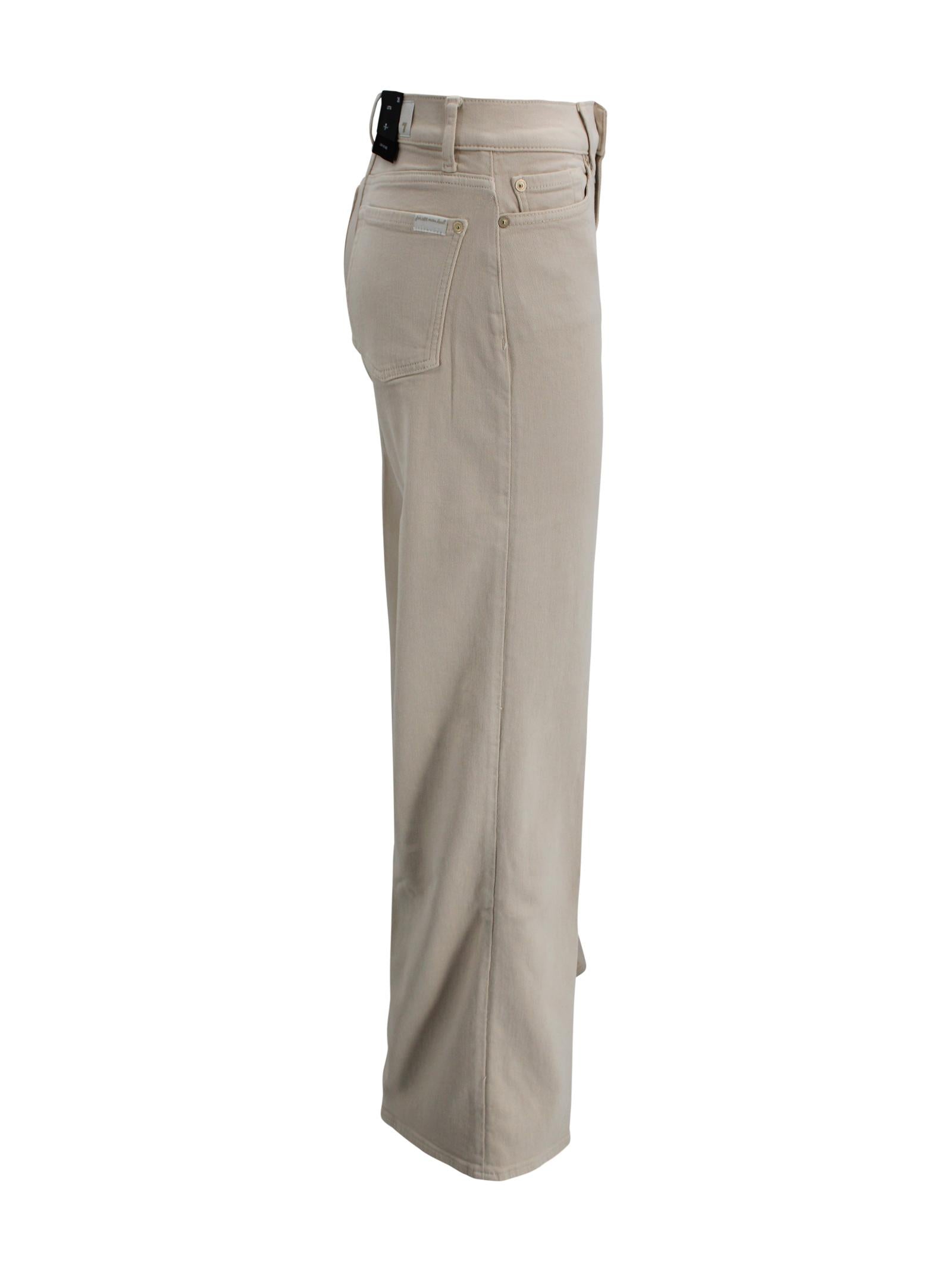 Jeans in cotone a gamba ampia e vita alta 7 FOR ALL MANKIND 7UG20C14 U71ZA 