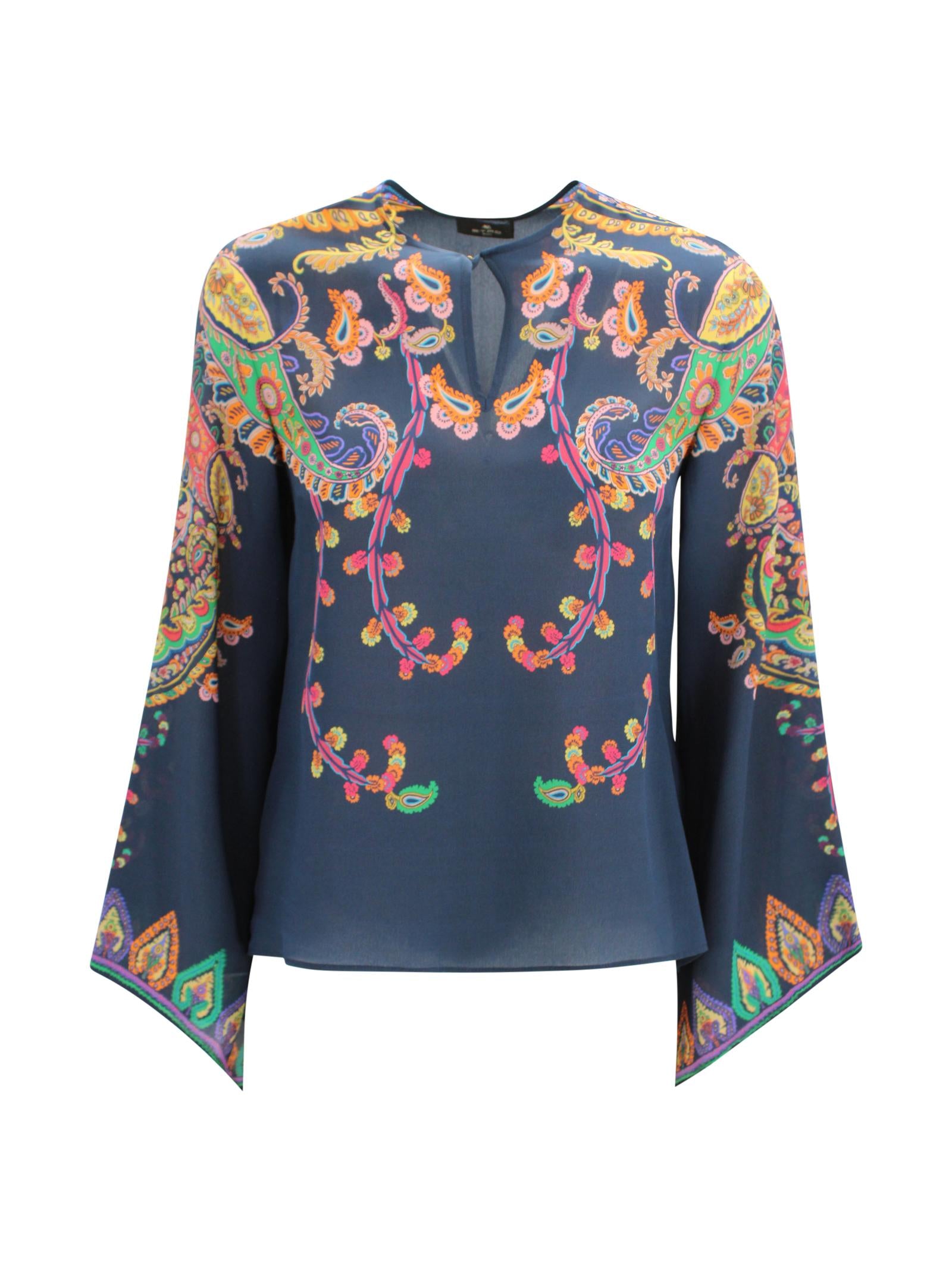 Blusa con Stampa Paisley Etro Milano WRJA0162 AKG23X0883 