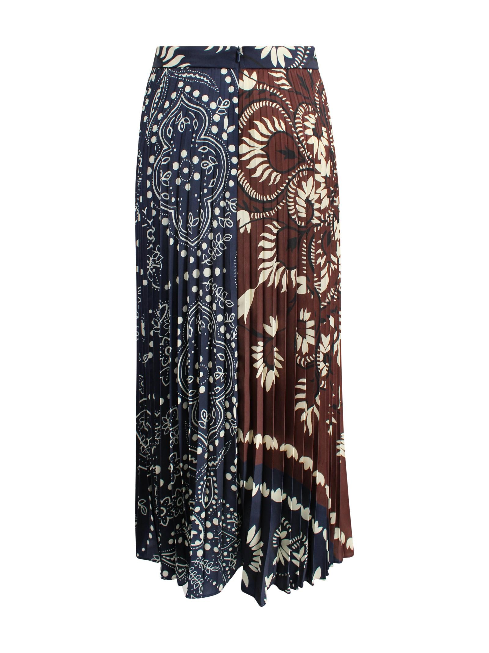Gonna midi plissé con motivo stampato Max Mara Weekend 2615101011600 001 