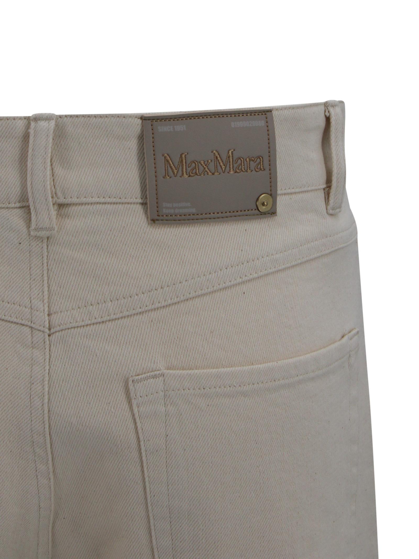 Pantalone wide leg in cotone stretch S MAXMARA 1 2619131101600 001 