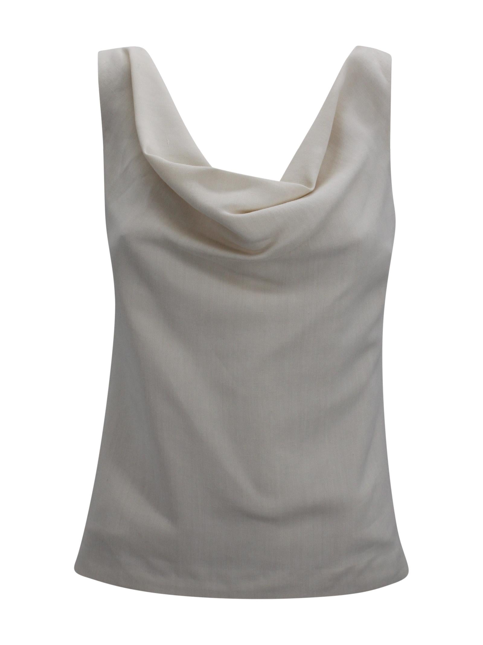 Canotta con scollo drappeggiato Brunello Cucinelli MH126TR31 C579 