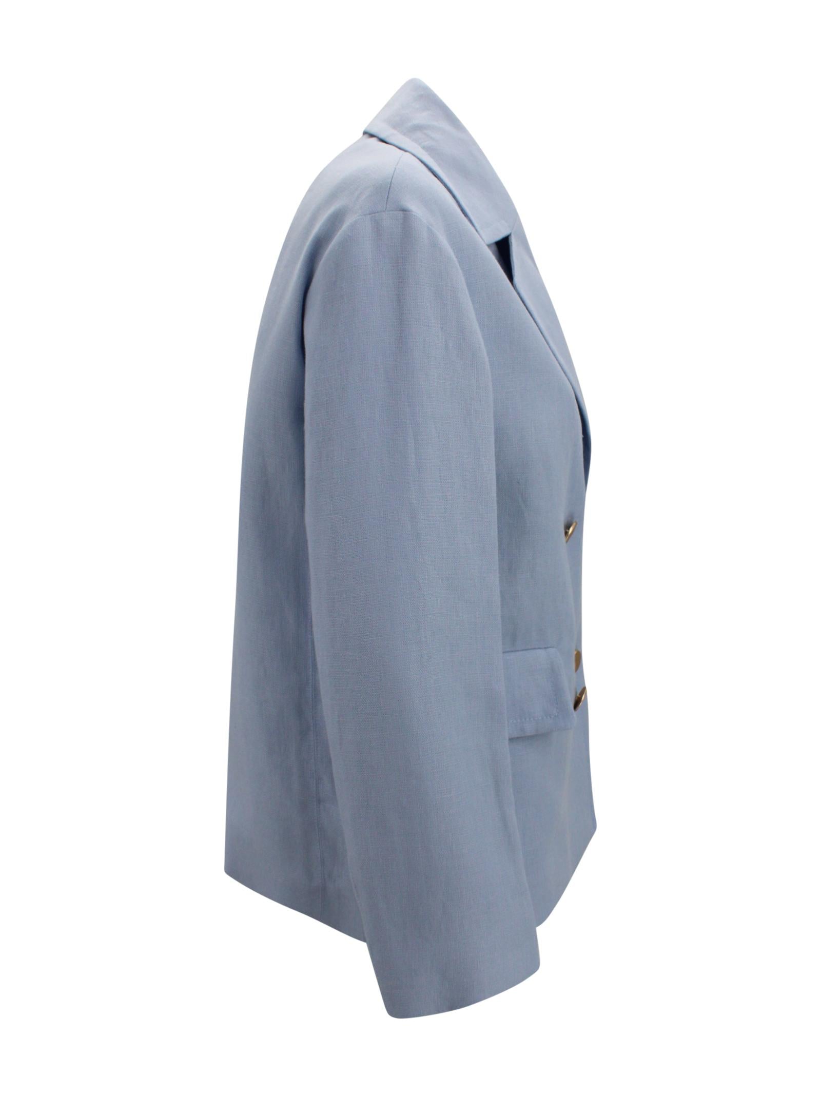 Giacca doppiopetto in puro lino S MAXMARA 2 2619041033600 005 