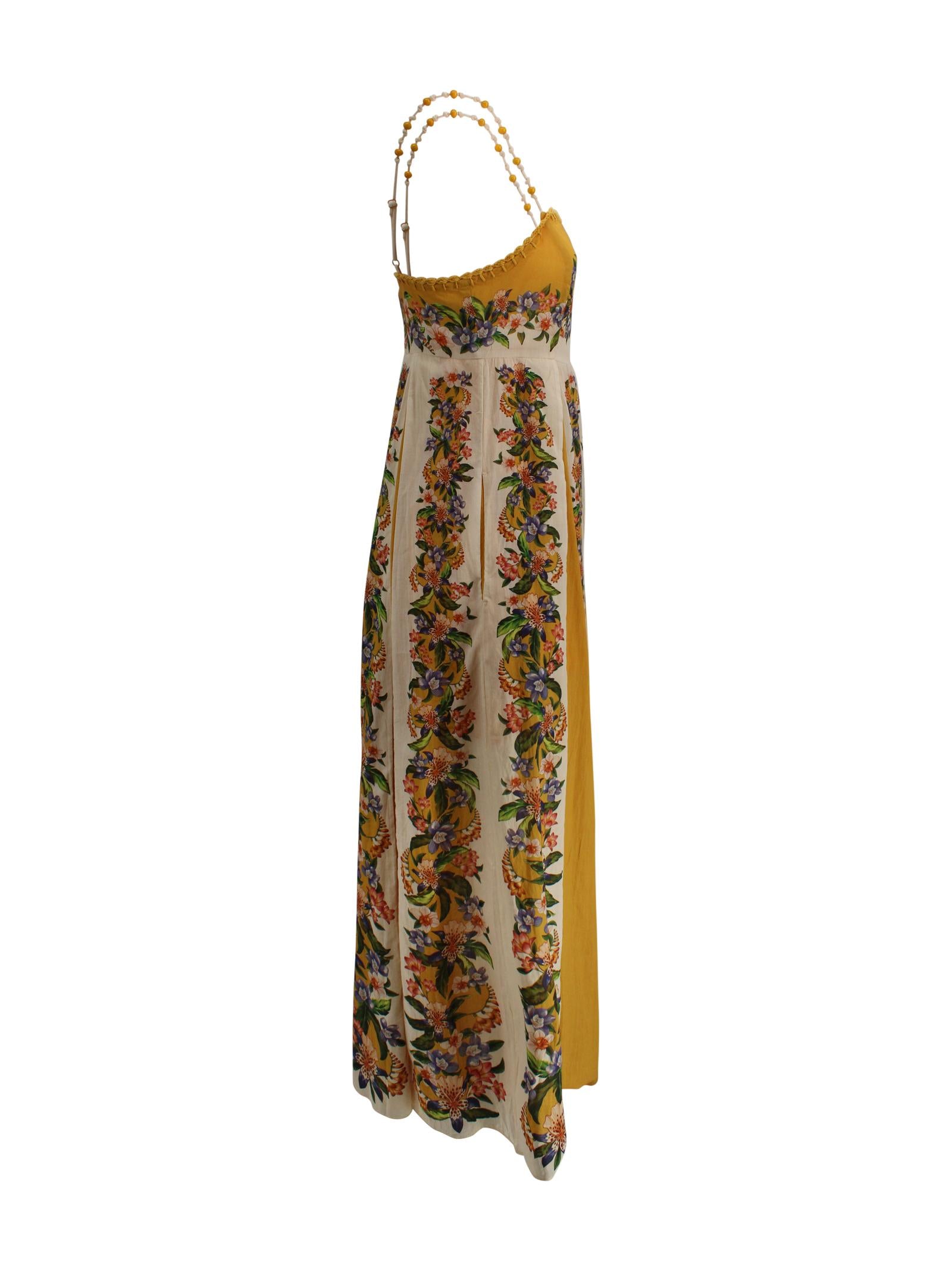Abito Lungo "Sand Hilo" con Stampa Floreale Farm Rio 351309 26056 