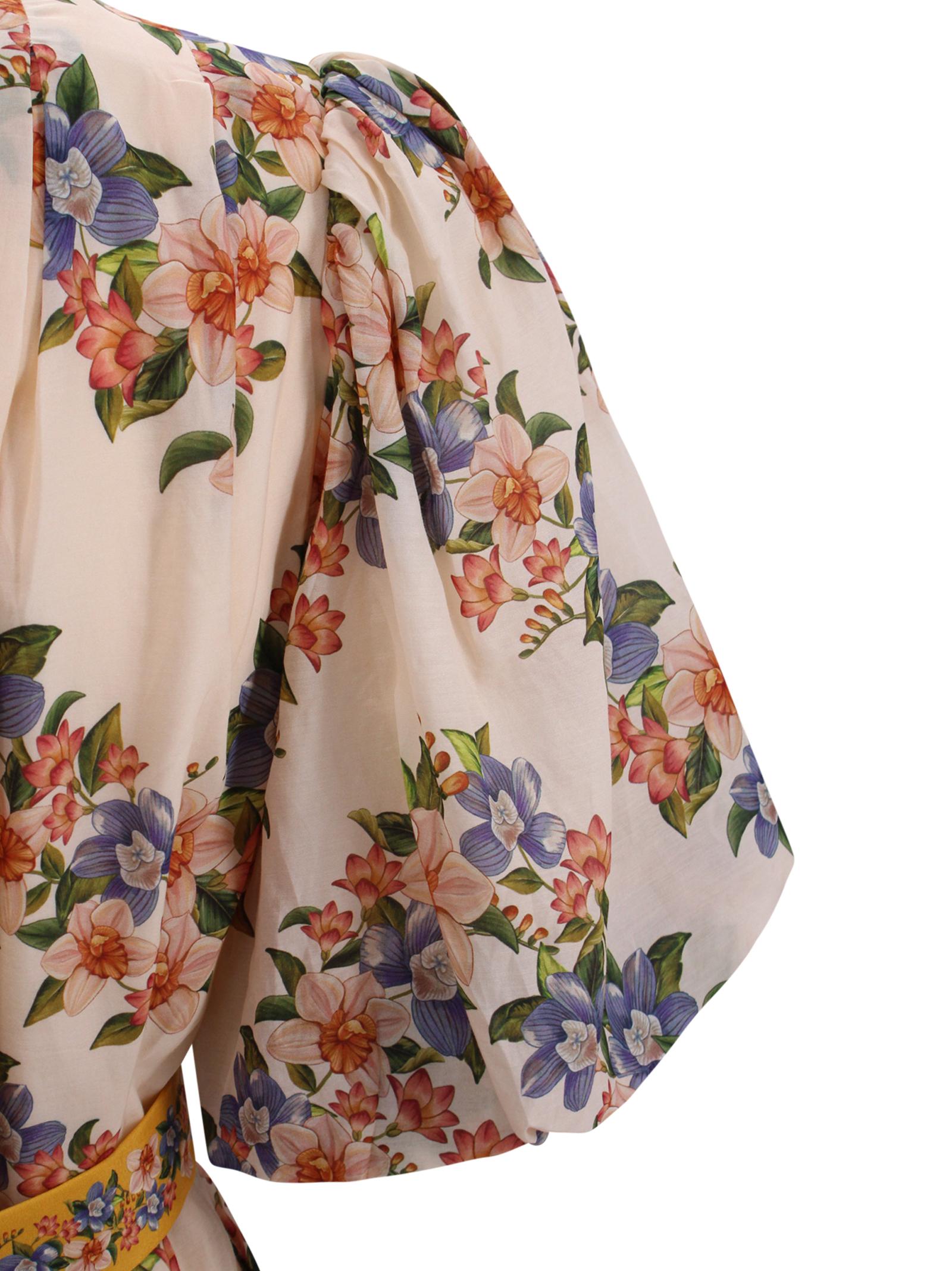 Abito Floreale Multicolore con Cintura Farm Rio 353546 26056 