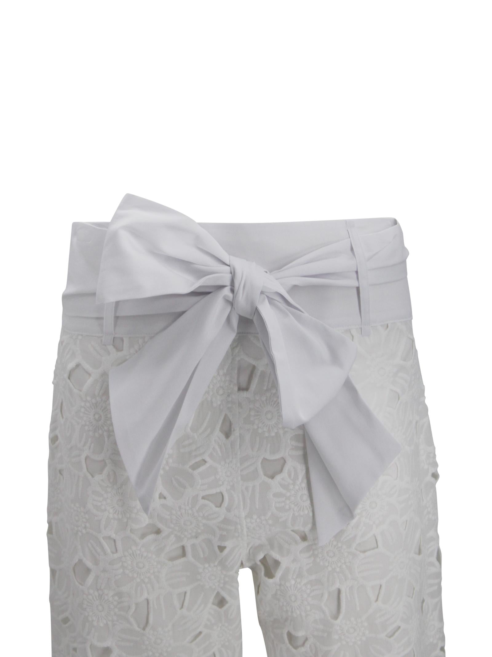 Pantaloni in cotone sangallo con cintura D. Exterior 62831 01 