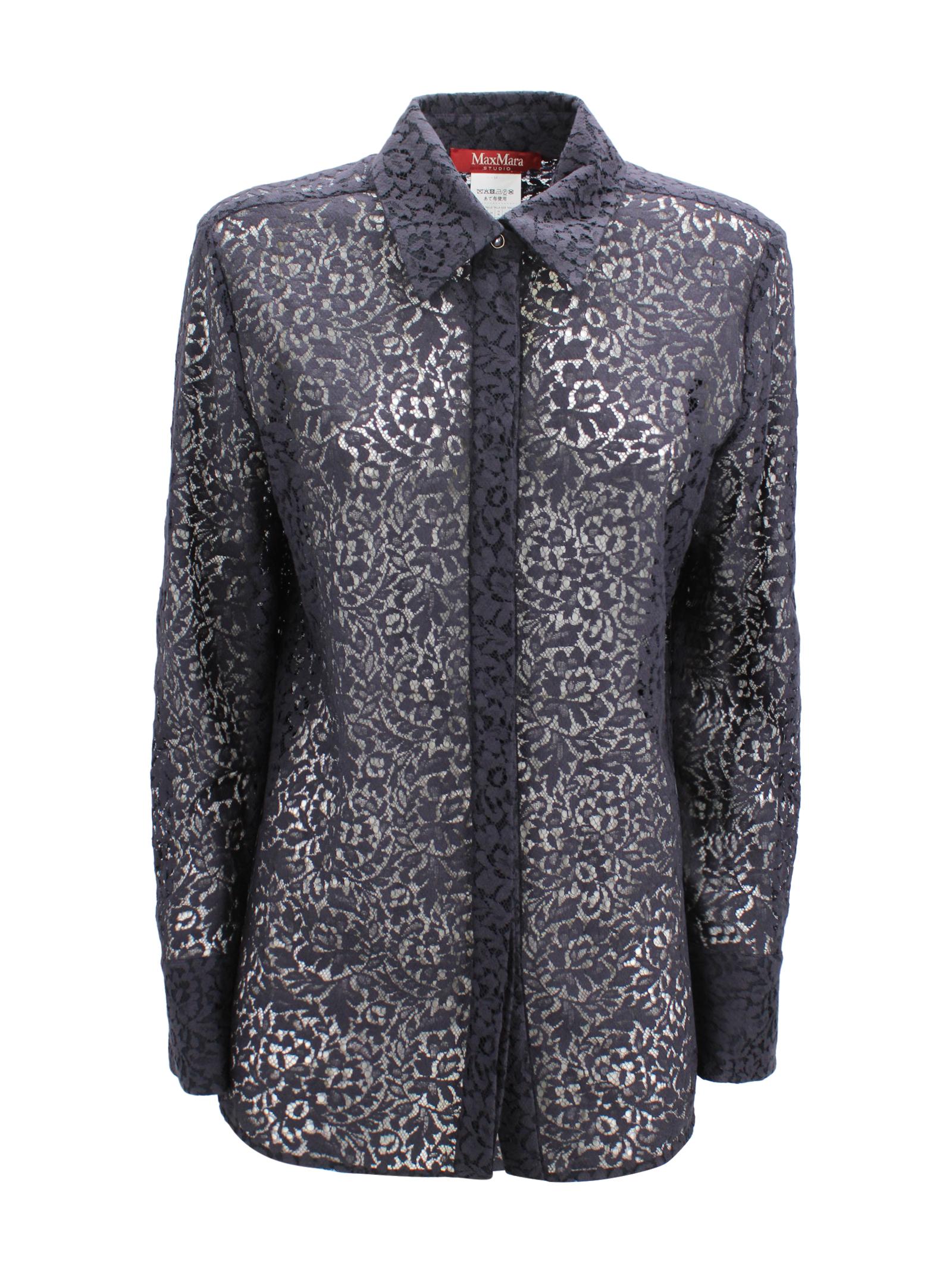 Camicia in pizzo su base in tulle Max Mara Studio 2616111021600 002 
