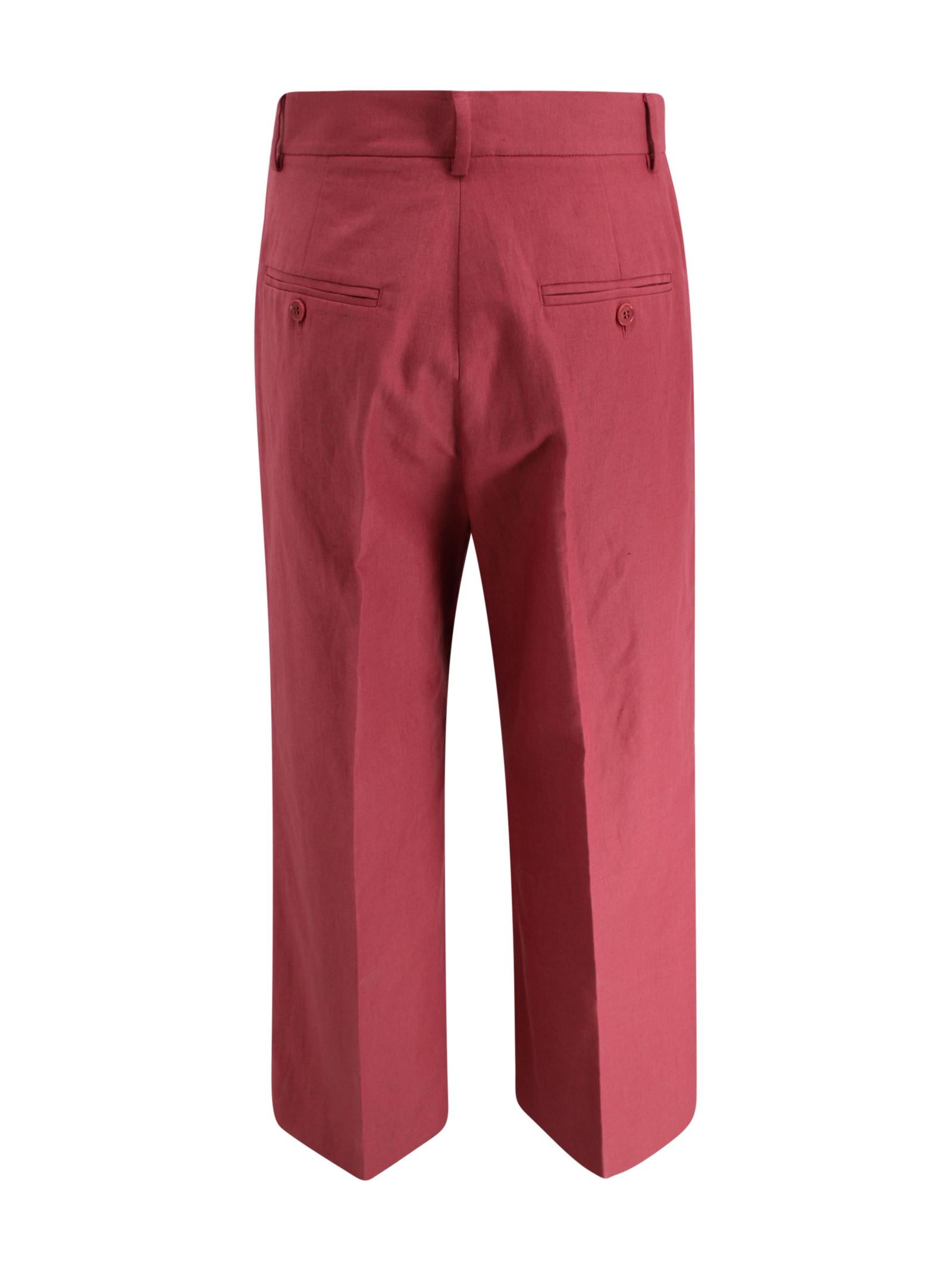 Pantalone a palazzo in twill di cotone Max Mara Weekend 2615131052600 021 