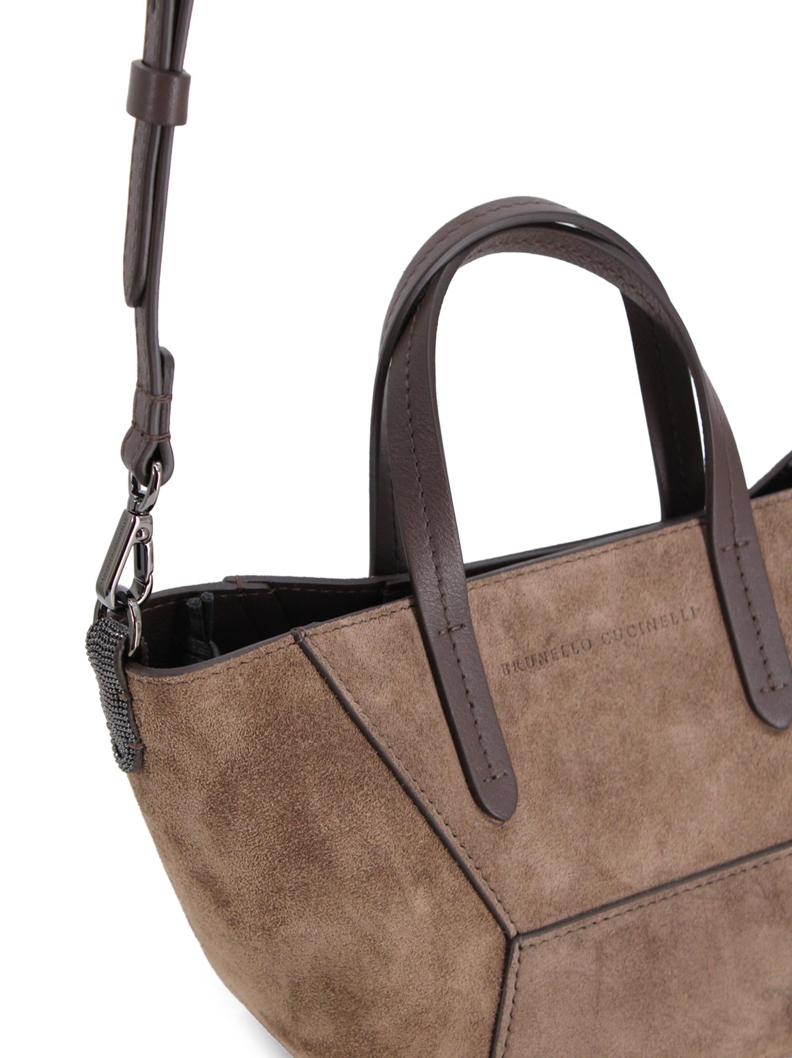 Borsa Tote Mini "Espresso Brown" Brunello Cucinelli MBDLD2675 C8769 
