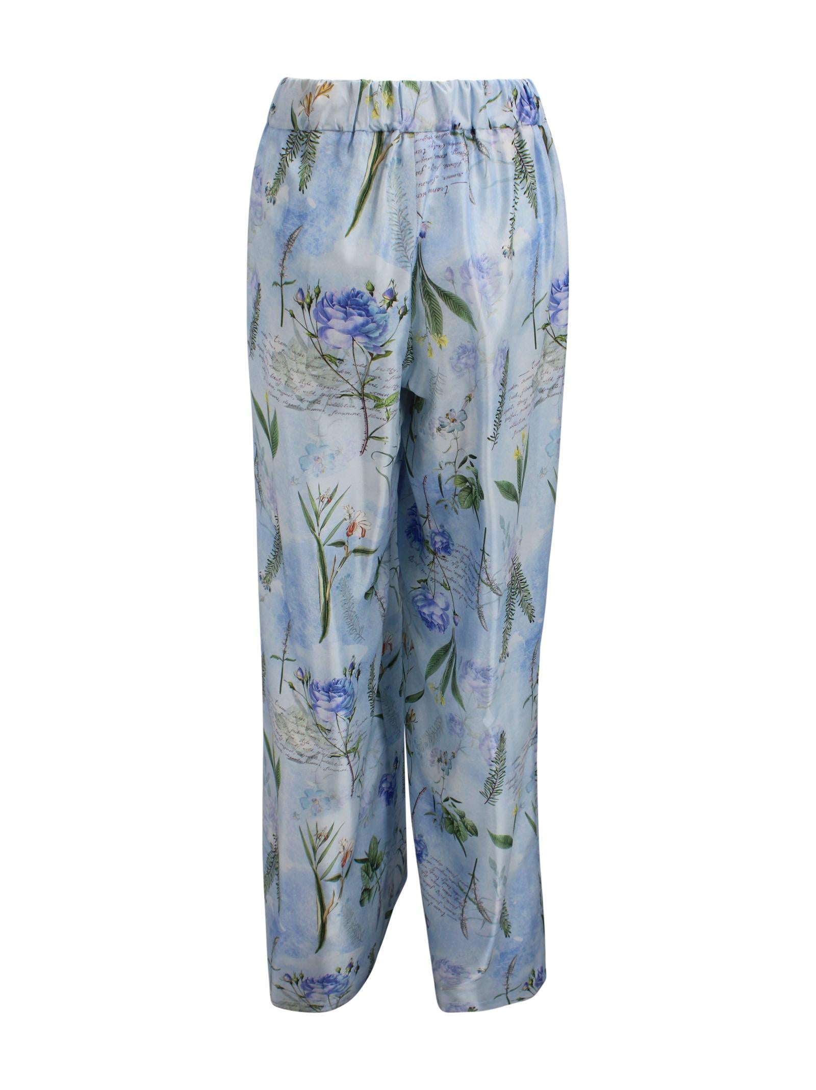 Pantaloni fluidi in seta Trame Auree ZOE P050F300 