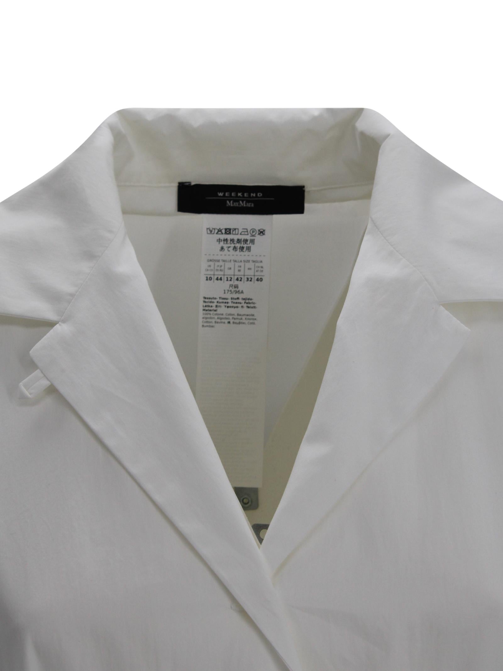 Abito Chemisier Midi in Popeline di Cotone Max Mara Weekend 2615221062600 005 