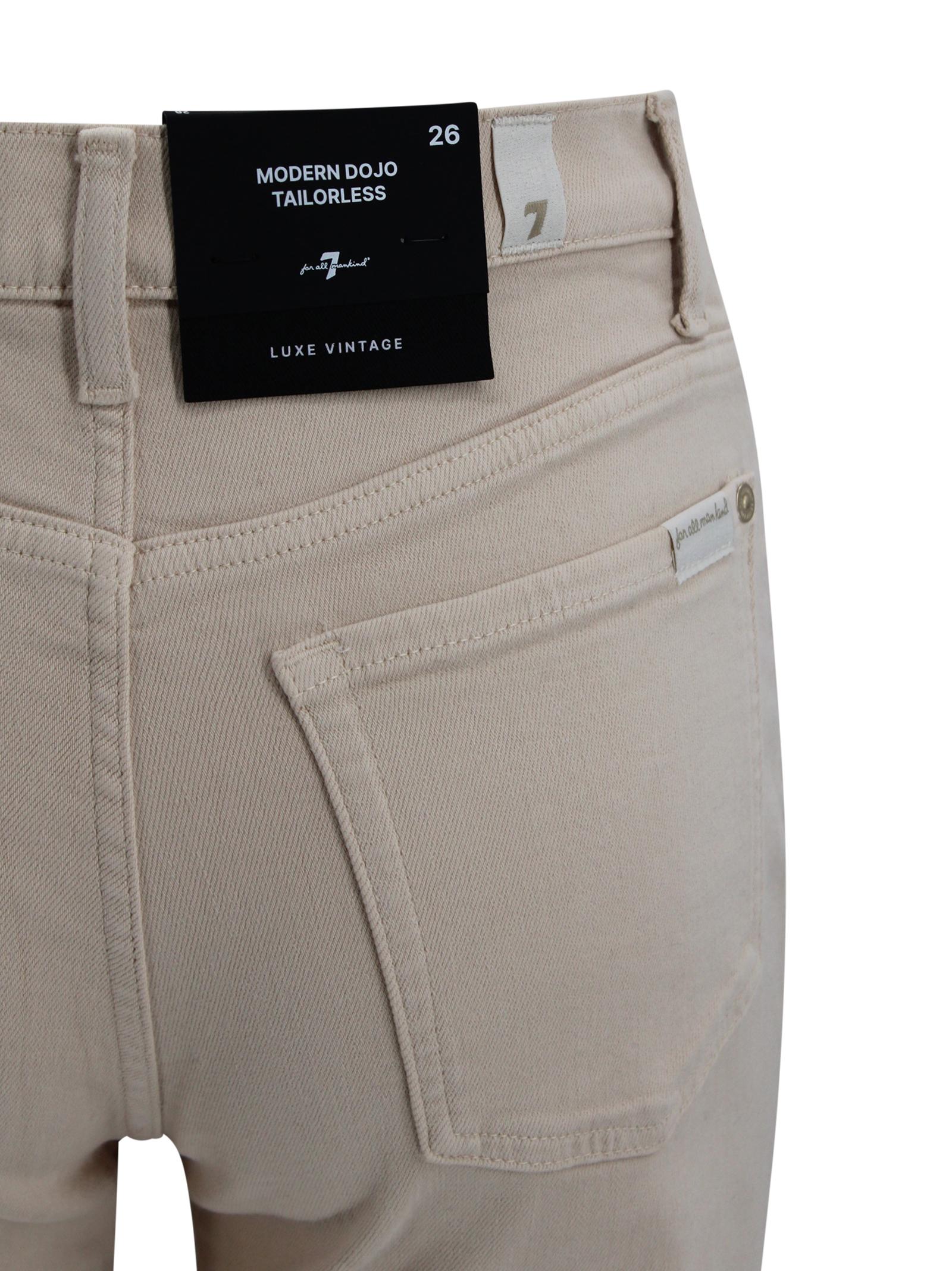 Jeans in denim beige a vita alta 7 FOR ALL MANKIND 7U340C14 U71ZA 
