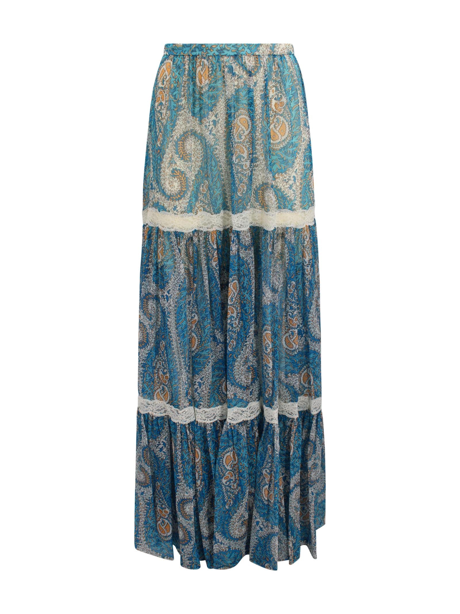 Gonna Lunga con Stampa Paisley Etro Milano WRFA0183 99SA101X0809 