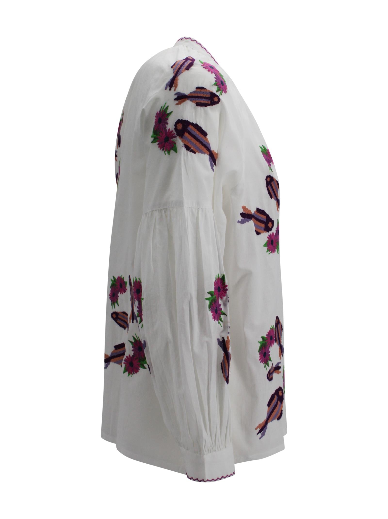 Camicia "Chloe" Cotton Fish & Flower Luxi of sea CC18  