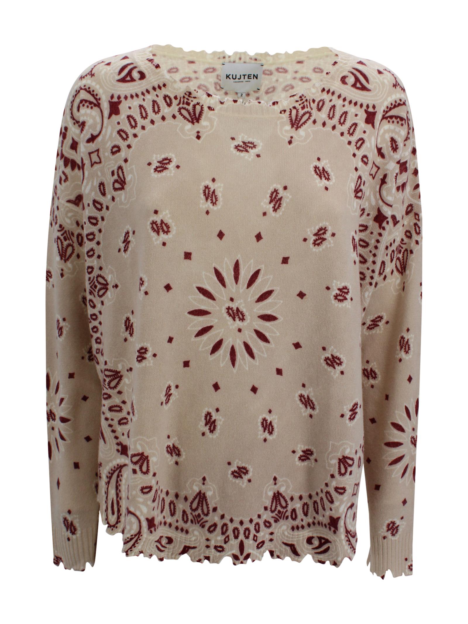 Maglia in cashmere con stampa Kujten F2913 2238 