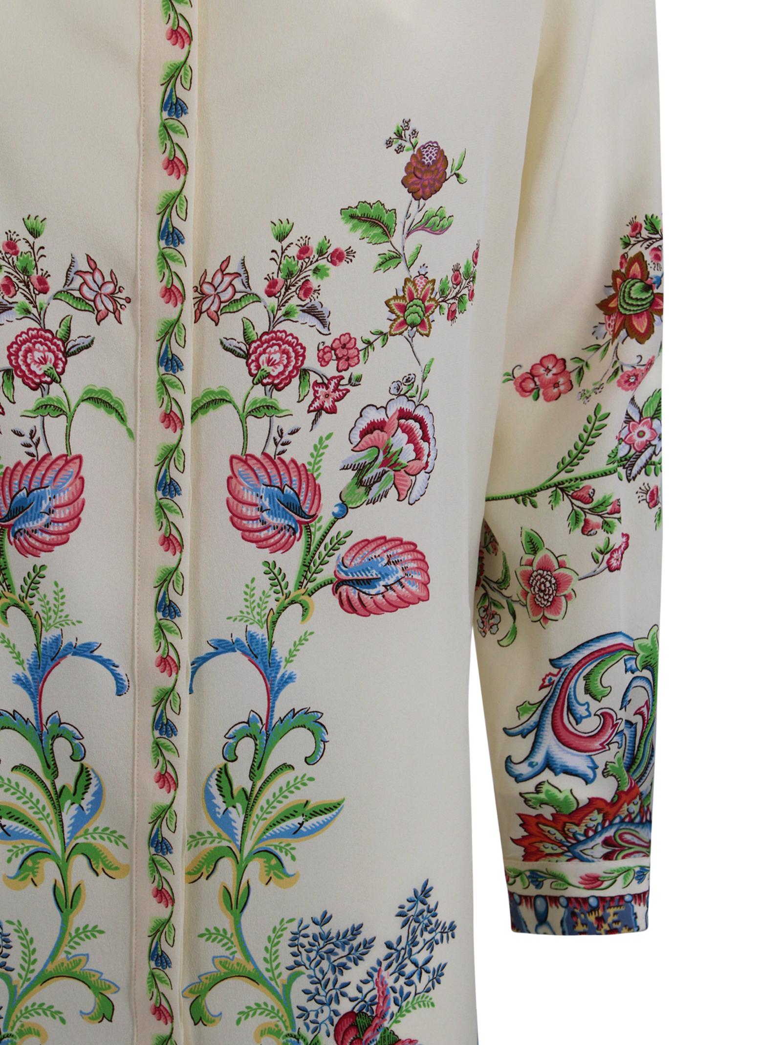 Camicia in Seta con Stampa Floreale Etro Milano WRIA0103 AKG73X0802 