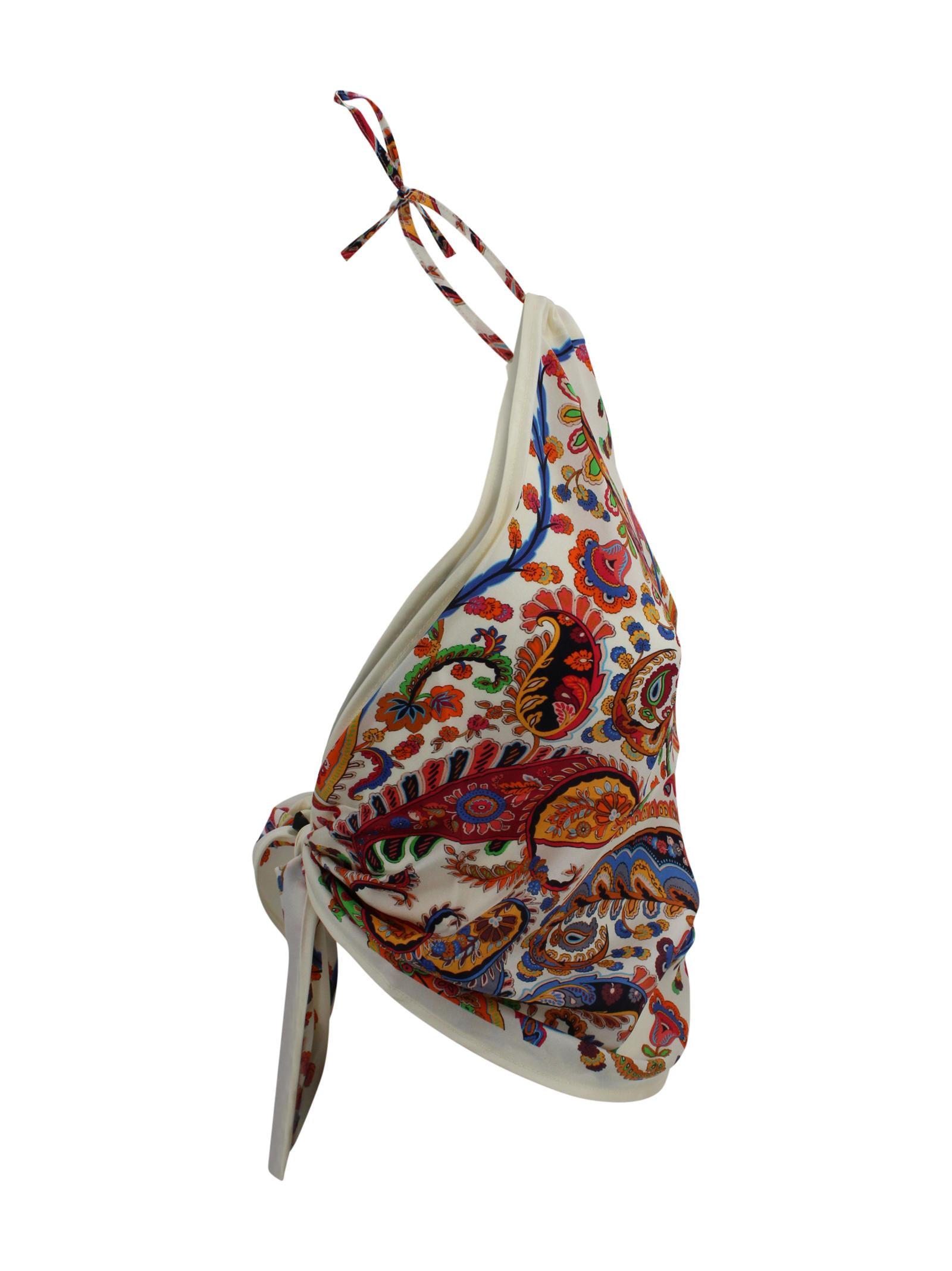 Top dal design a bandana in seta Etro Milano WRJA0147 AKF34X0801 