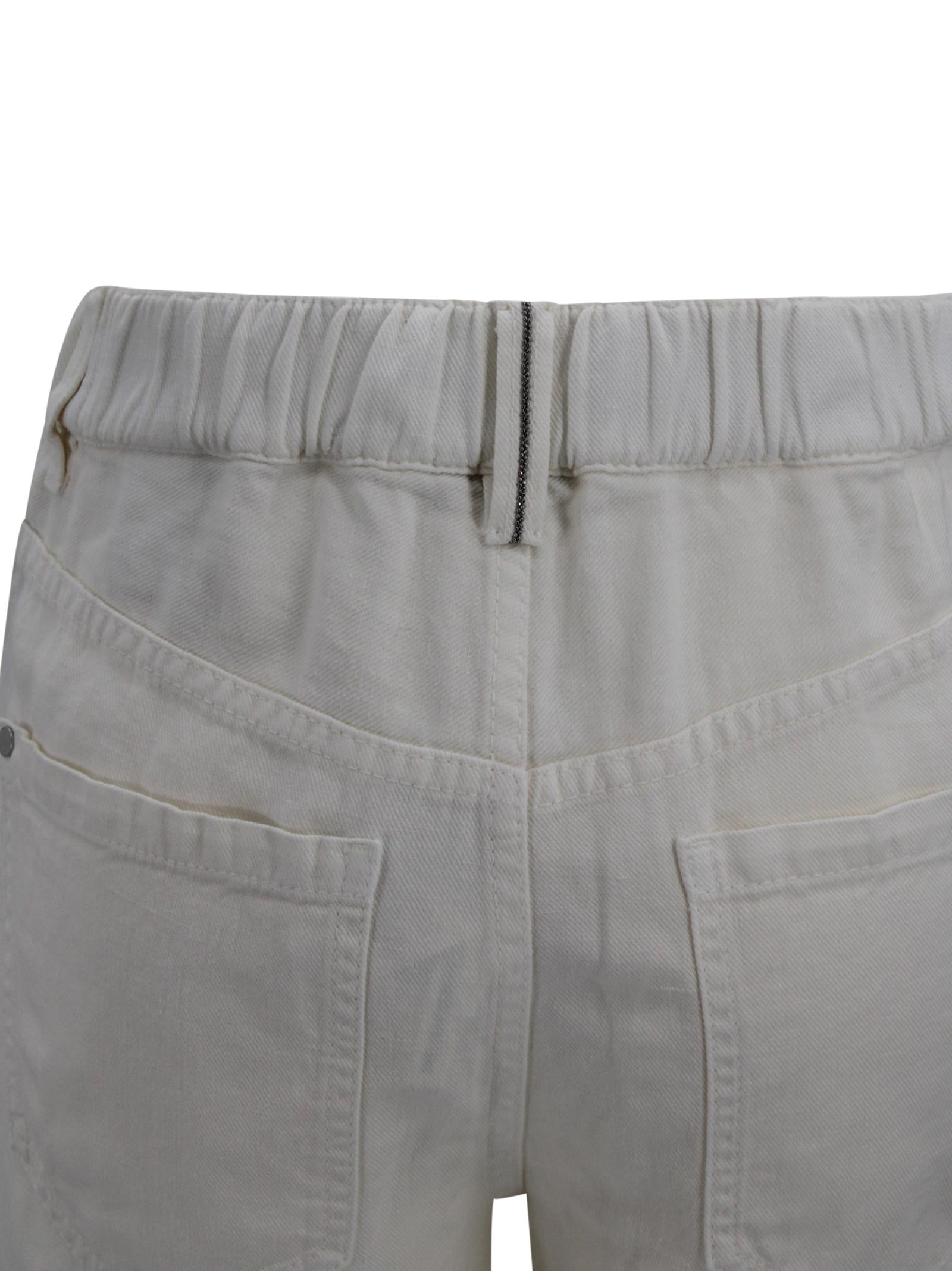 Pantaloni con bottoni e dettaglio Monili Brunello Cucinelli ML996P4053 C1101 