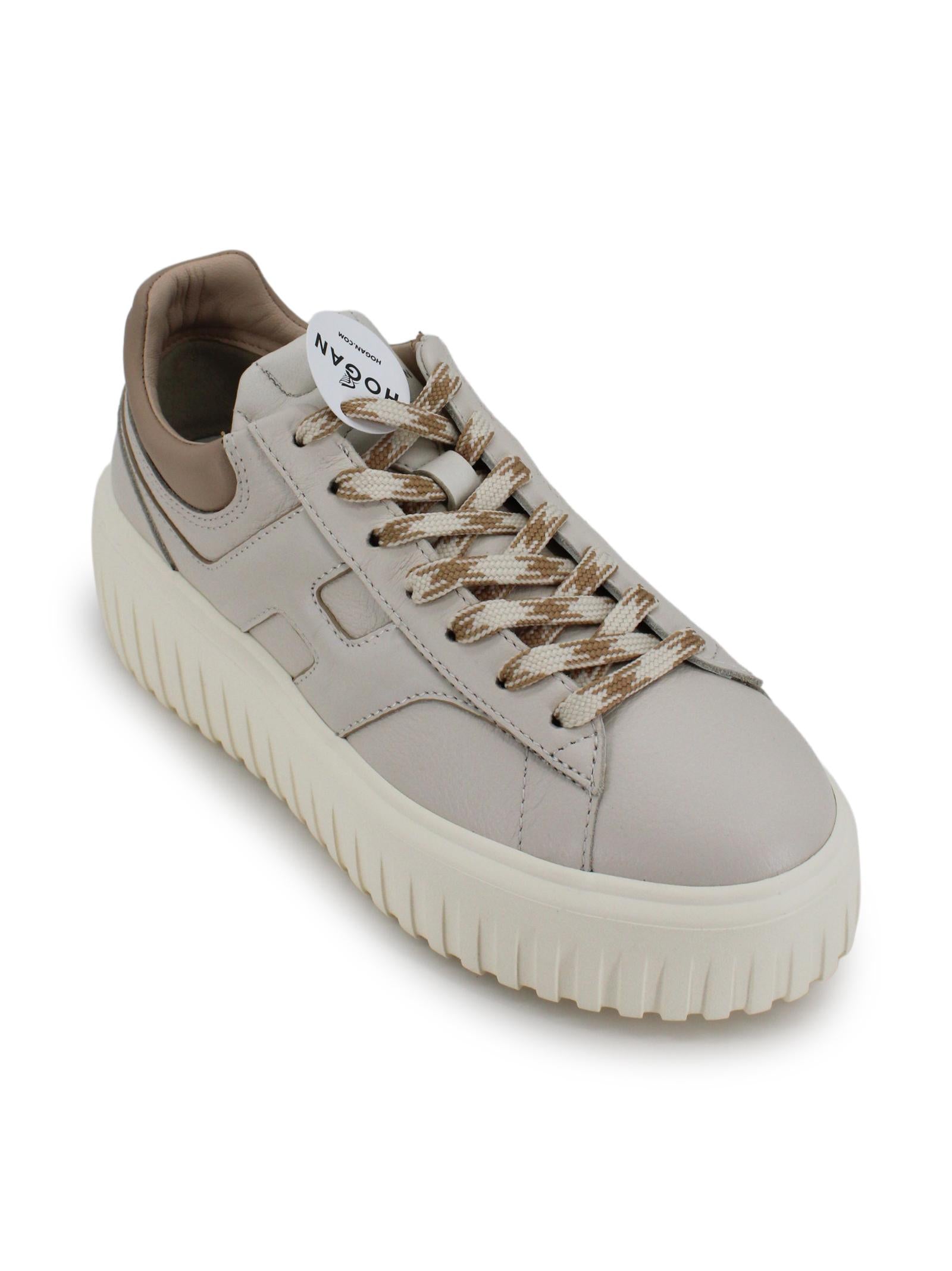Sneakers in pelle con suola plateau HOGAN HXW6450FE93UY80FR7 B013 