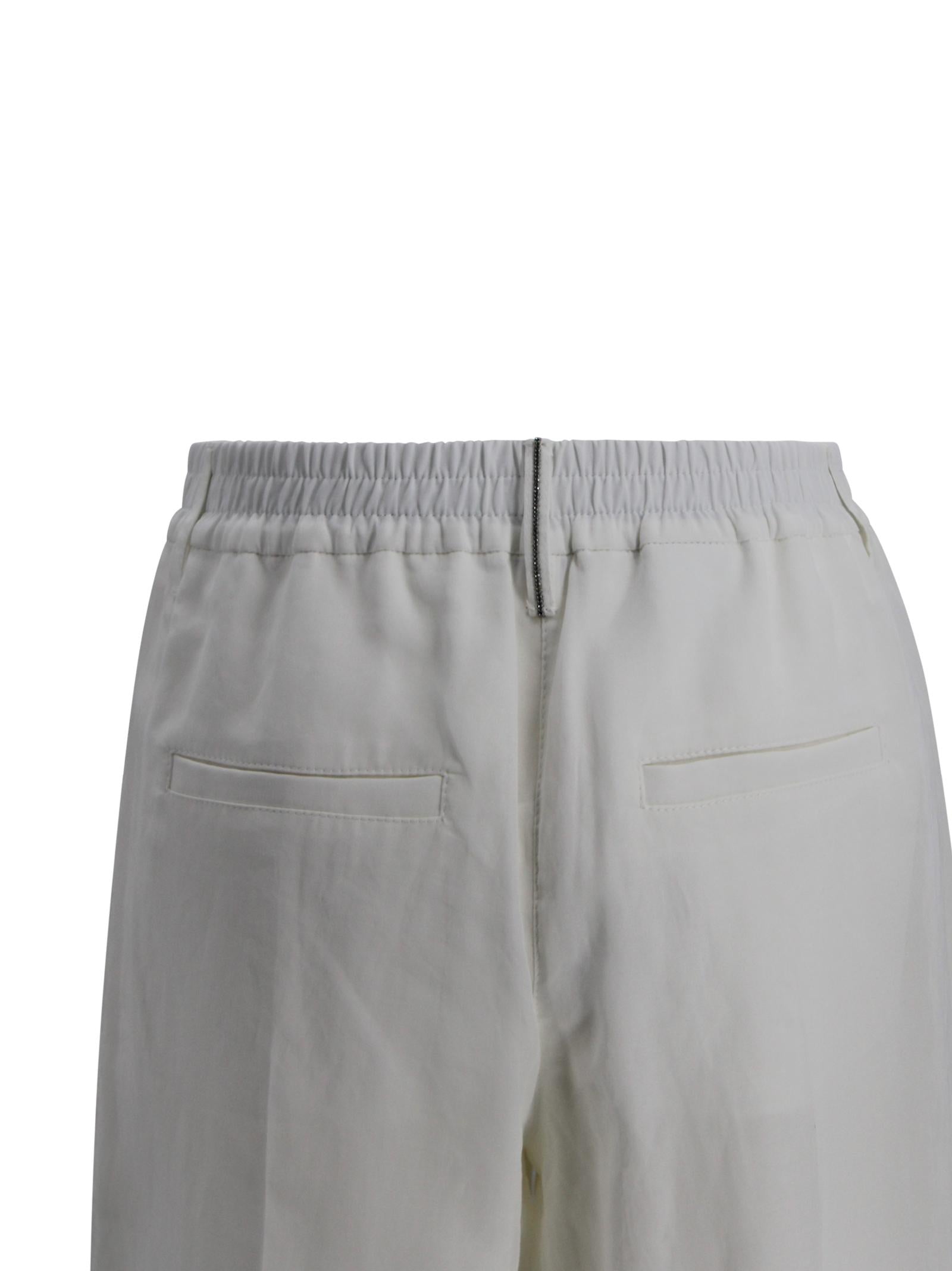 Pantaloni wide leg con dettaglio monile Brunello Cucinelli M0F91P9174 C100 