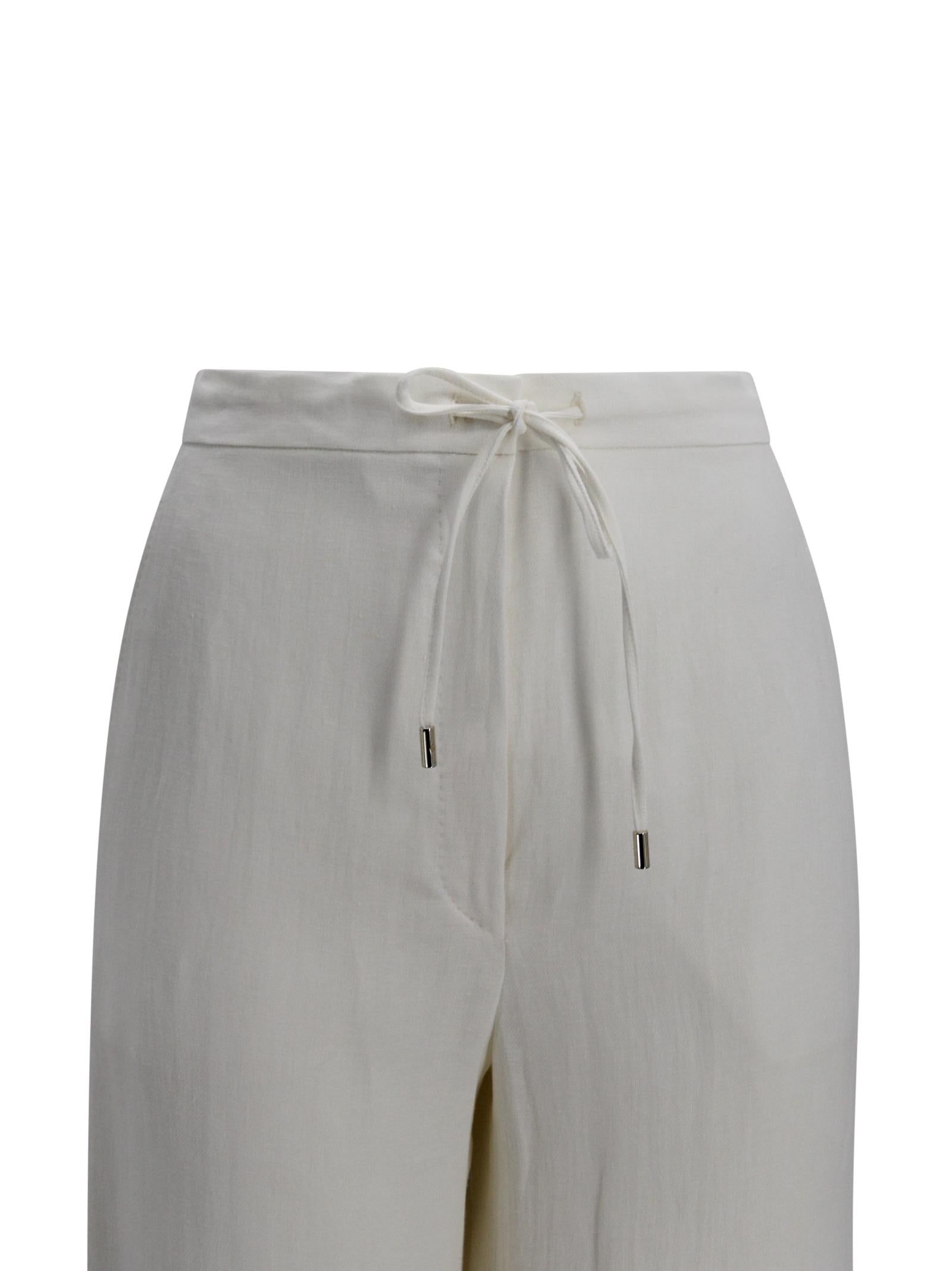 Pantalone Pelota modello jogging in lino Max Mara Studio 2616131042600 015 