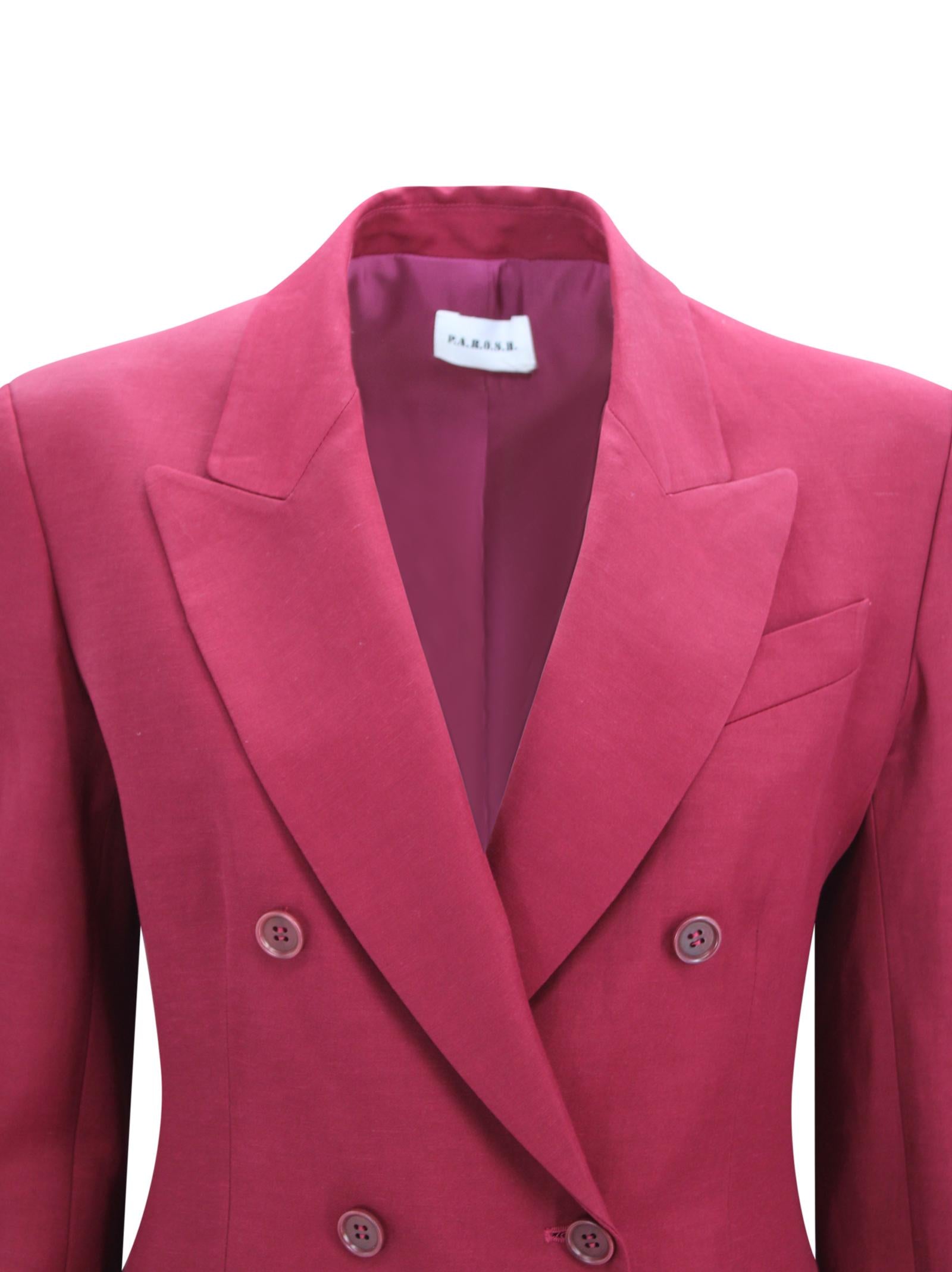 Giacca doppiopetto rossa P.A.R.O.S.H. D420449 010 