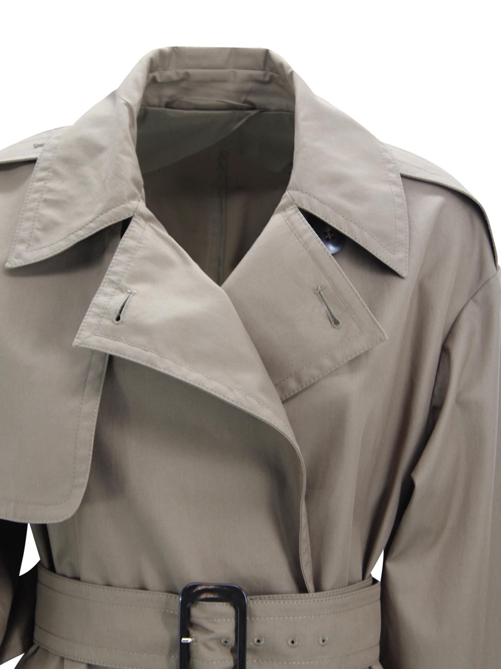 Trench coat in twill di cotone misto idrorepellente Max Mara Studio 2616021031600 005 