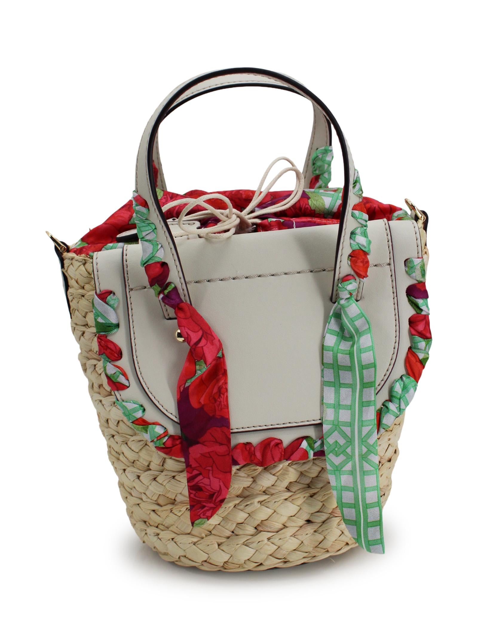 Borsa a secchiello con base intrecciata Cuba Lab HABANERA SILKROSETO 