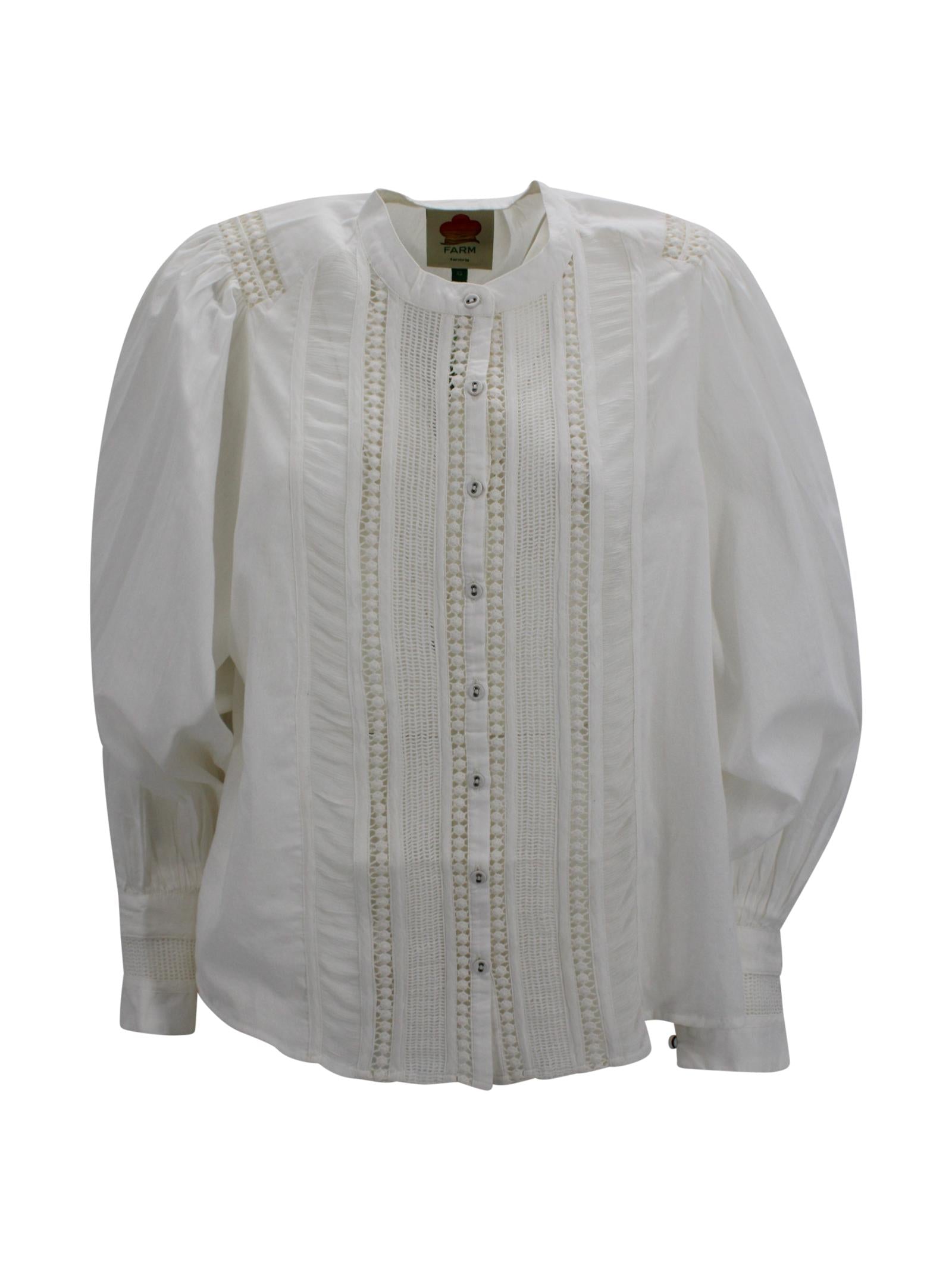 Blusa in pizzo con bottoni Farm Rio 347737 L0025 