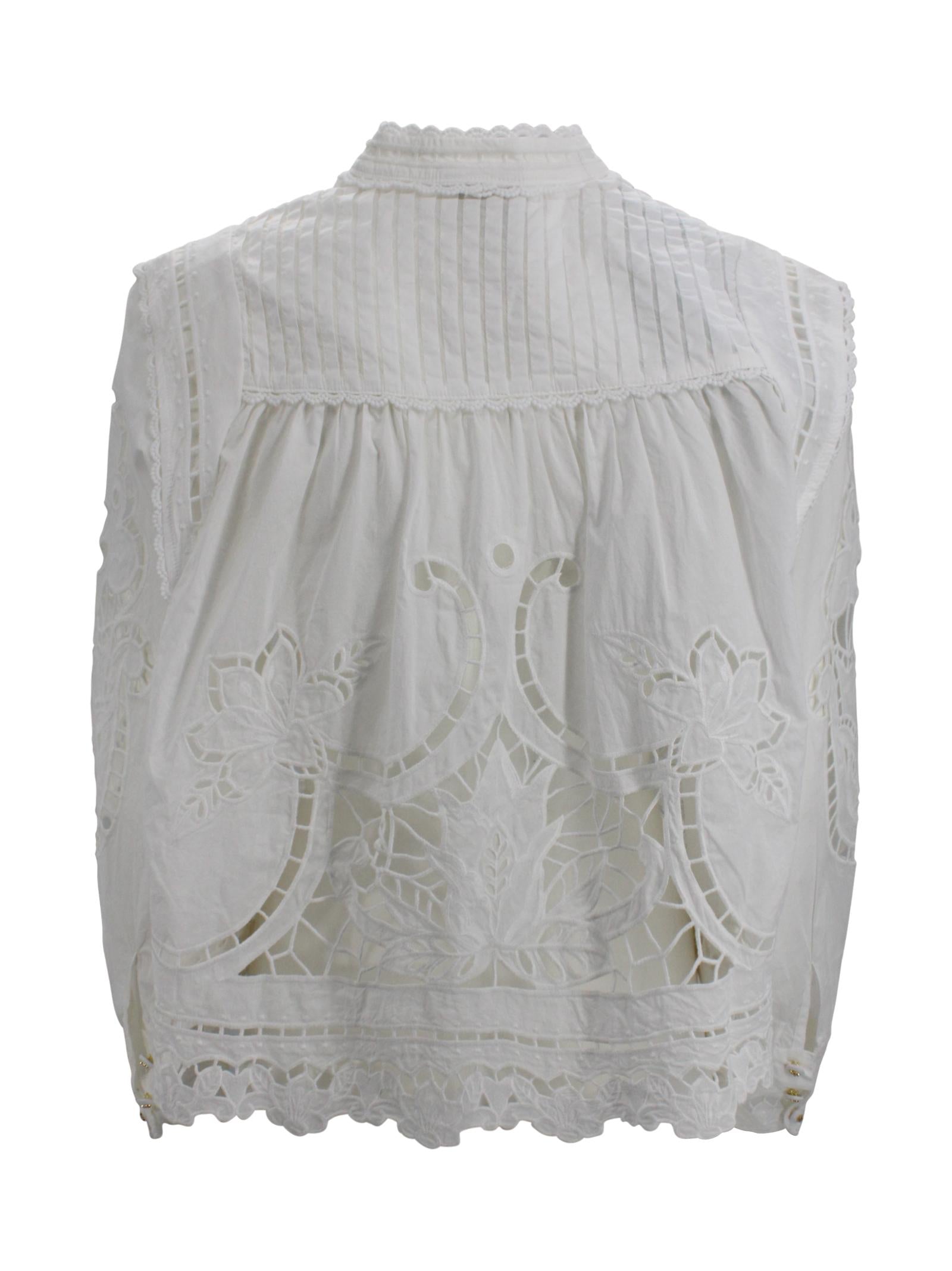 Top con ricamo floreale Farm Rio 351181 L0025 