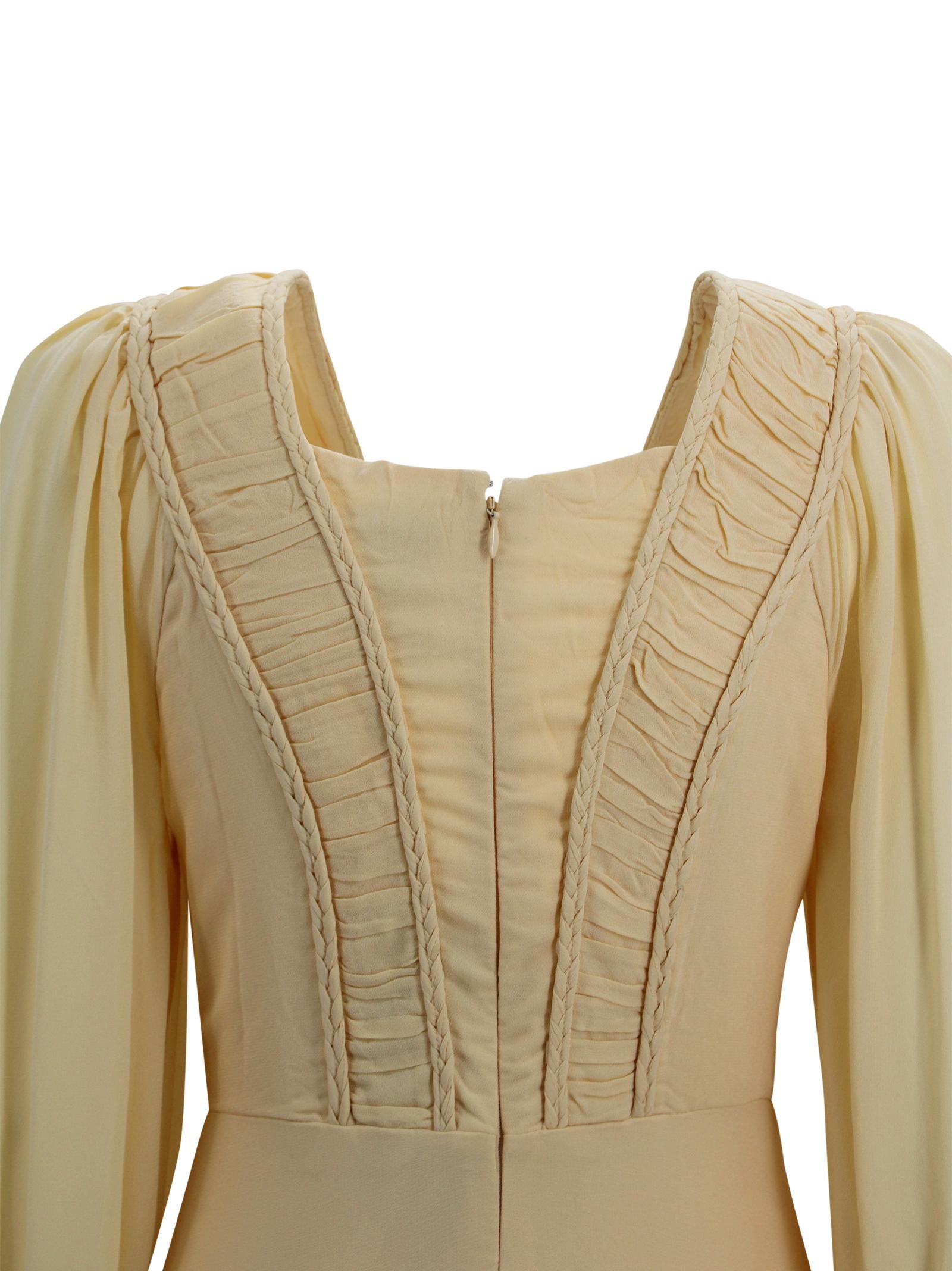 Abito maxi con ruches Butter Yellow Farm Rio 349155 L0032 