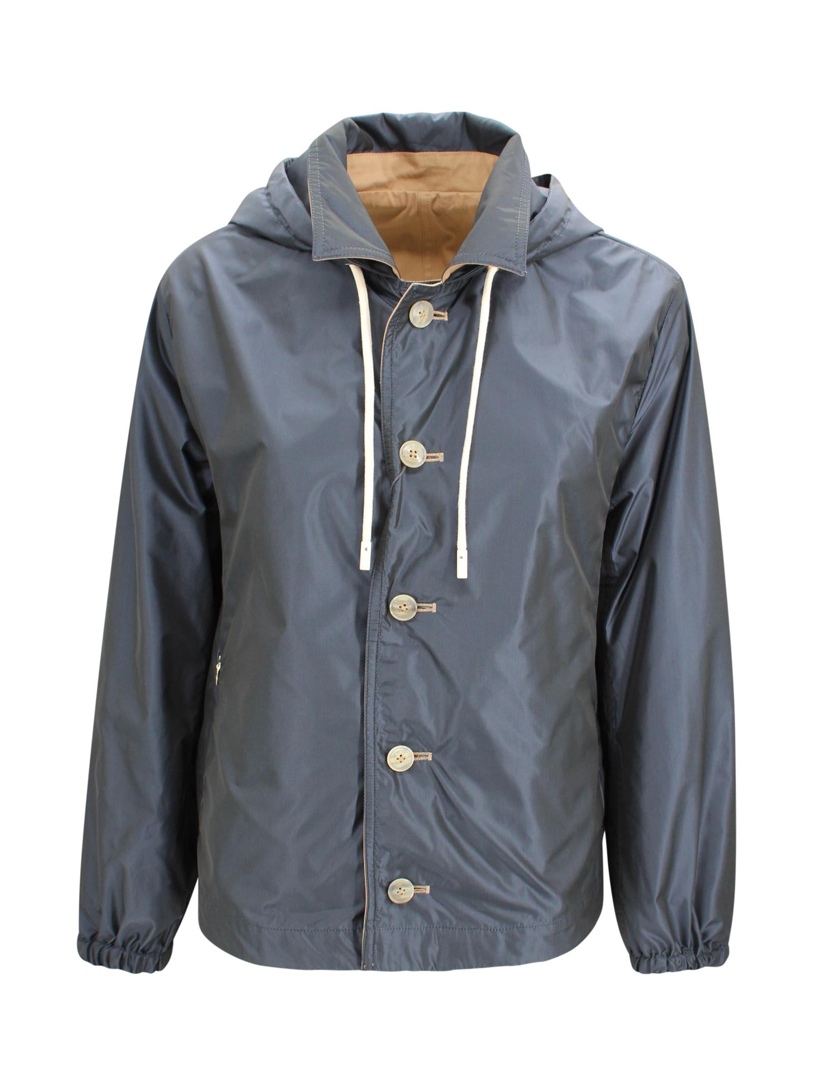 Giacca beige con cappuccio reversibile Herno GC000547D 132382192 