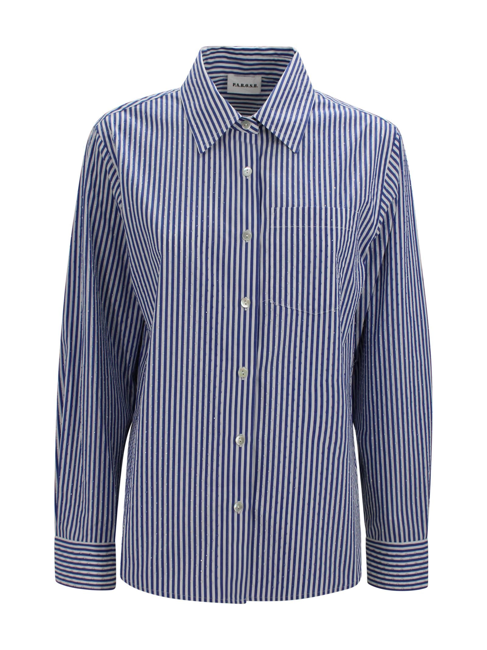 Camicia in cotone con strass P.A.R.O.S.H. D380646 883 