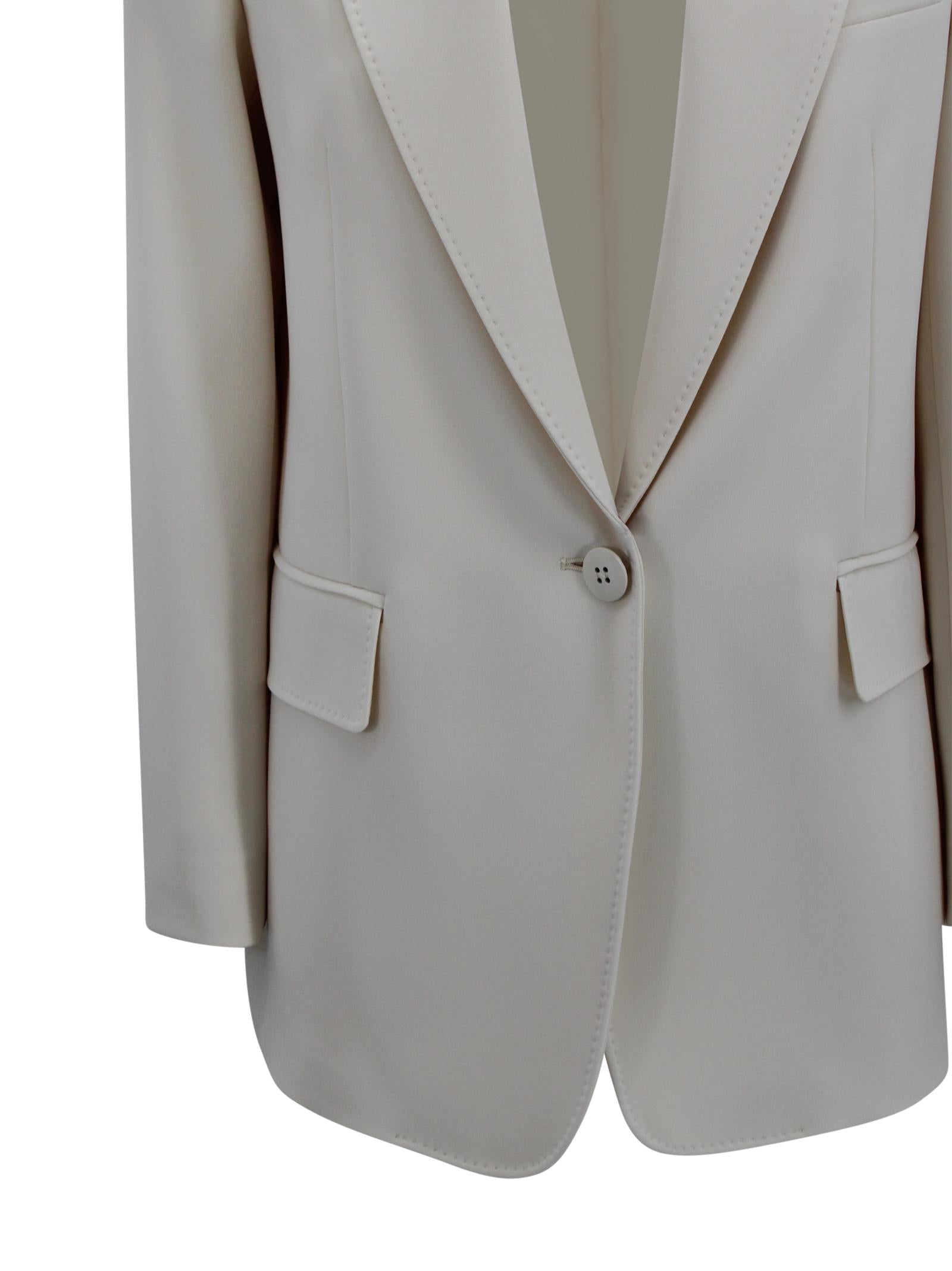 Blazer oversize monopetto in lana stretch Max Mara Studio 2616041025600 060 