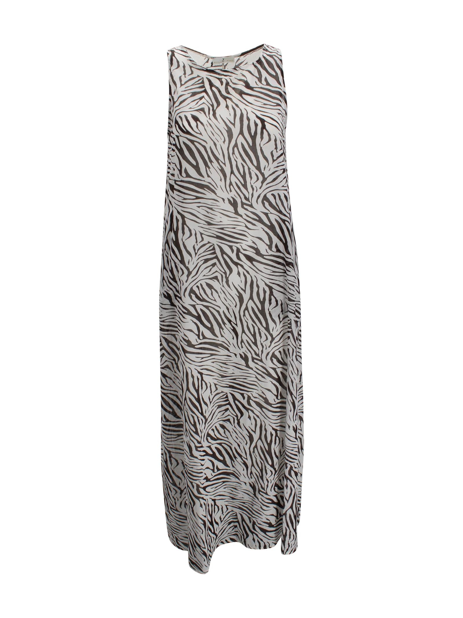 Abito Lungo in Lino con Stampa Fondente Whyci WH8013 4022 