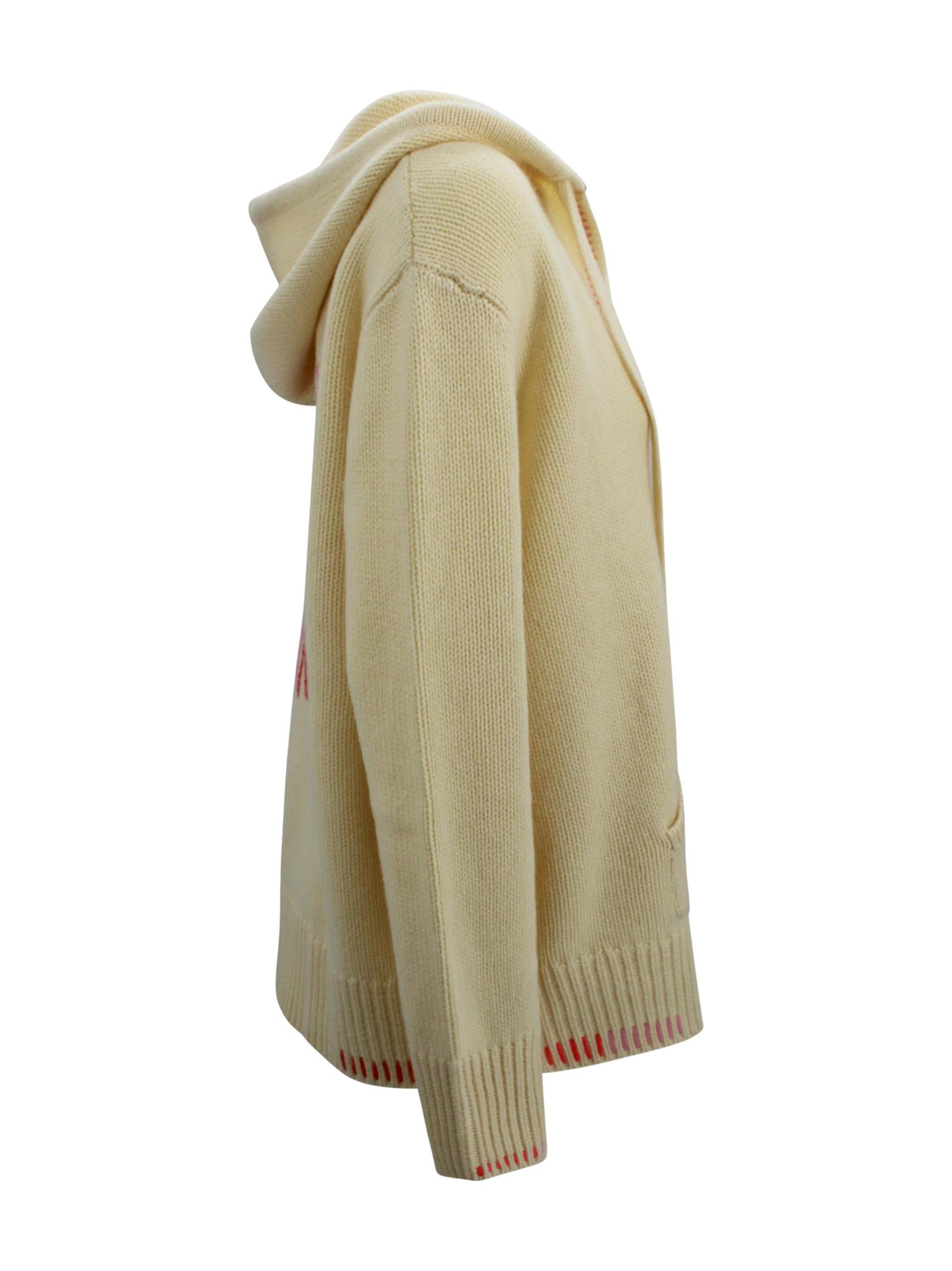 Felpa con cappuccio Solmar in cashmere Kujten F5020 2536 