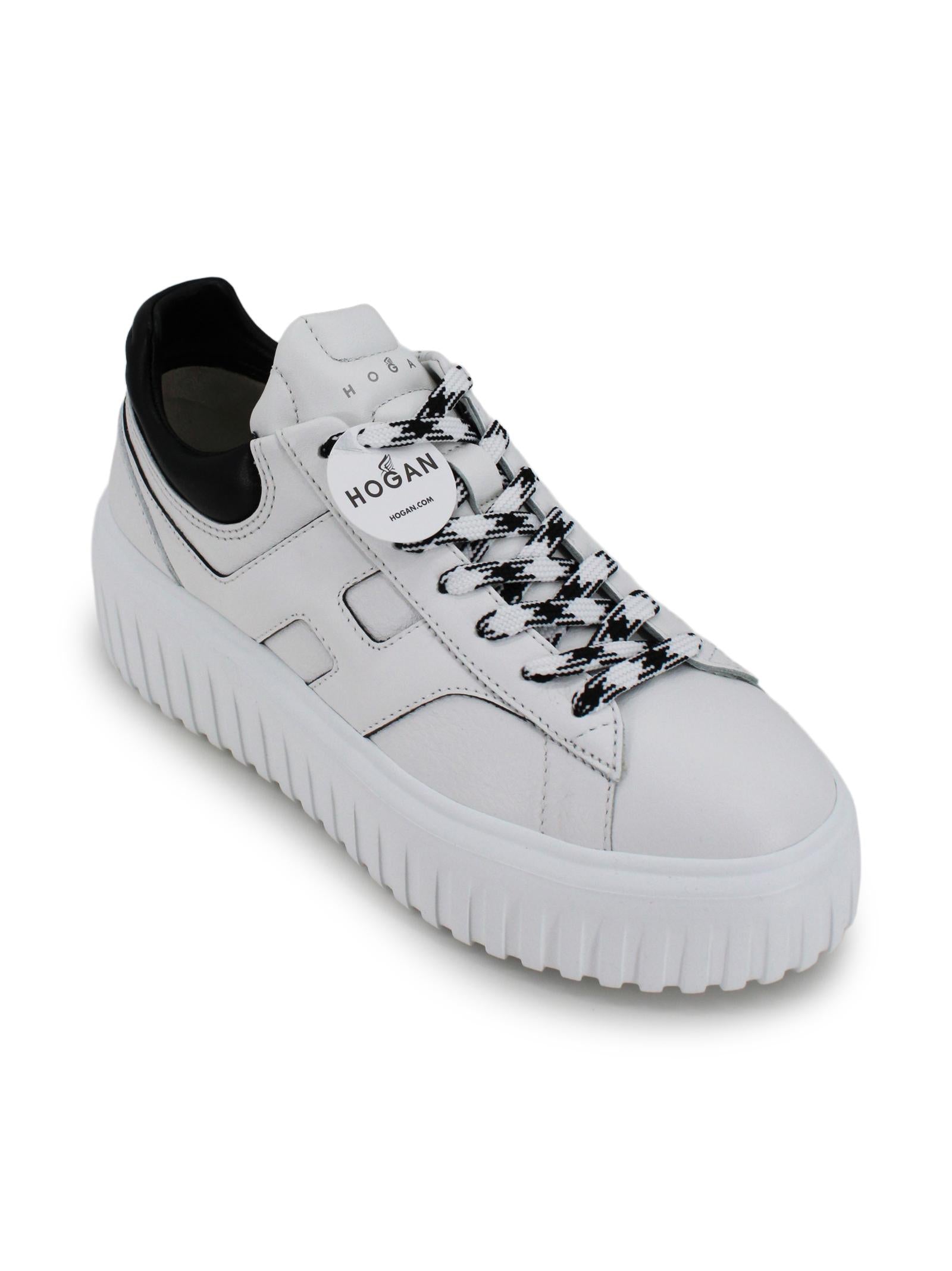 Sneakers in pelle con suola plateau HOGAN HXW6450FE93UY80001 B001 