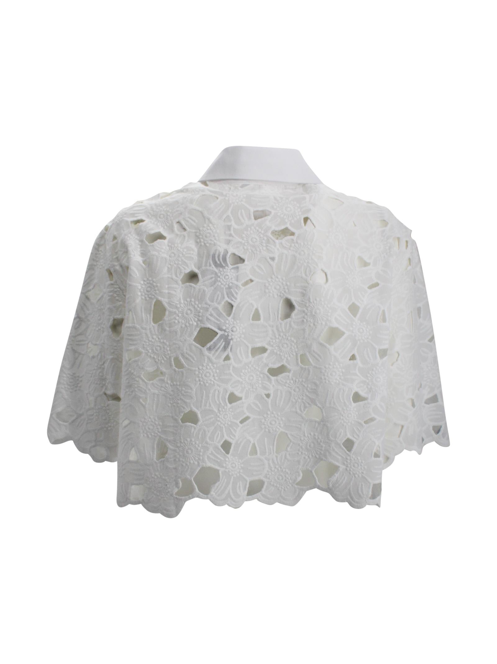 Camicia in sangallo con maniche corte D. Exterior 62829 01 