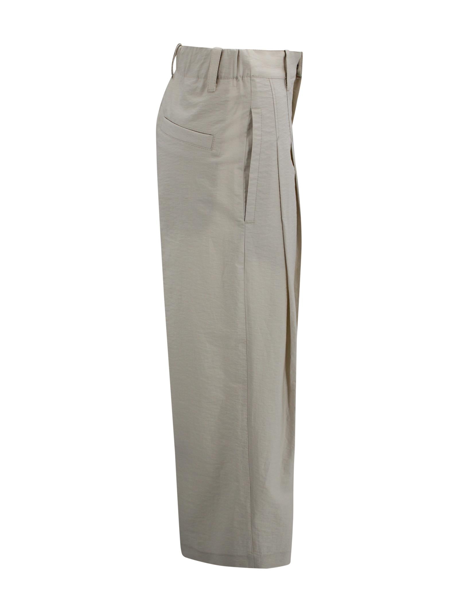 Pantaloni plissé con pieghe frontali Brunello Cucinelli M0F79P9189 C9593 