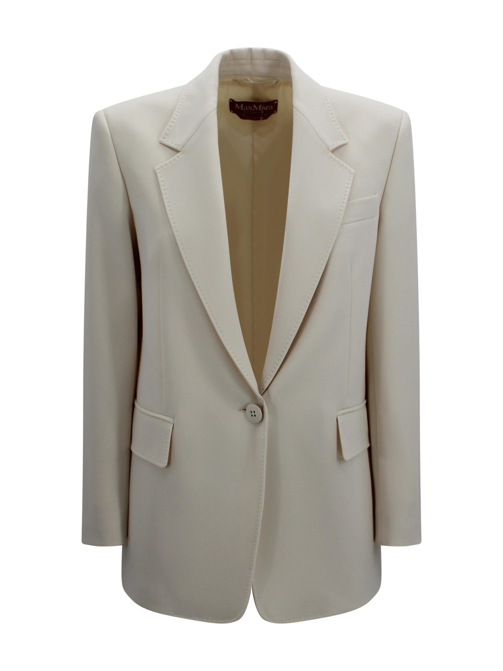 Blazer oversize monopetto in lana stretch Max Mara Studio 2616041025600 060 