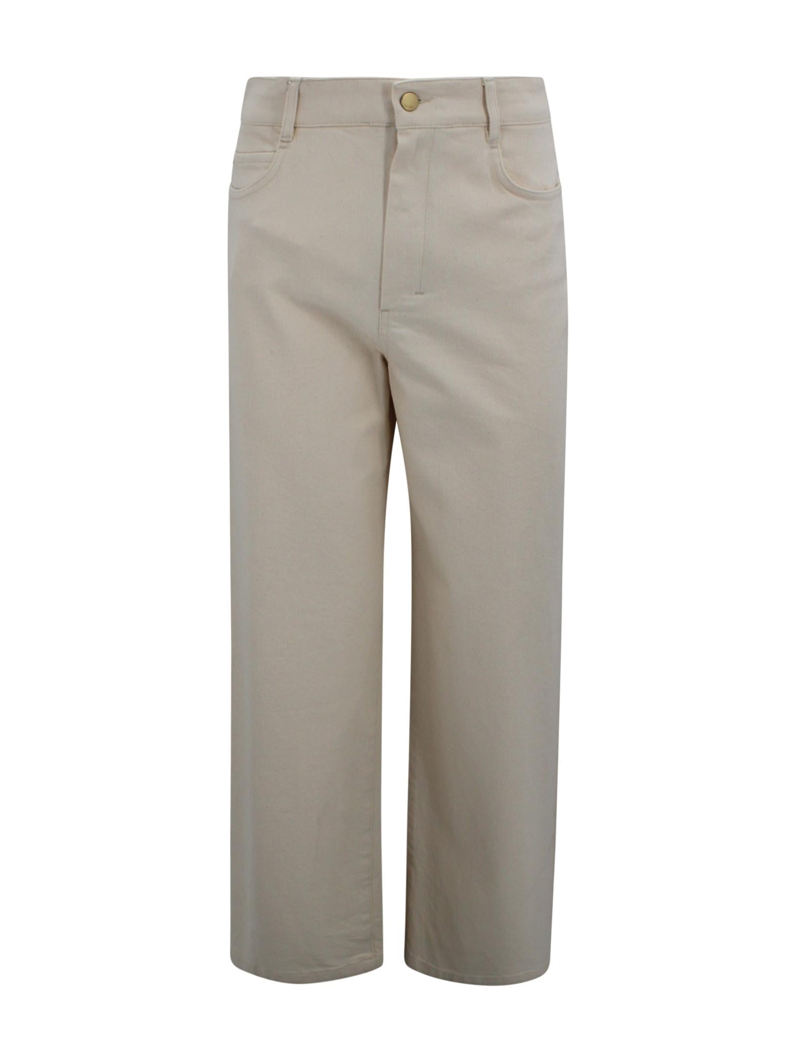 Pantalone wide leg in cotone stretch S MAXMARA 1 2619131101600 001 