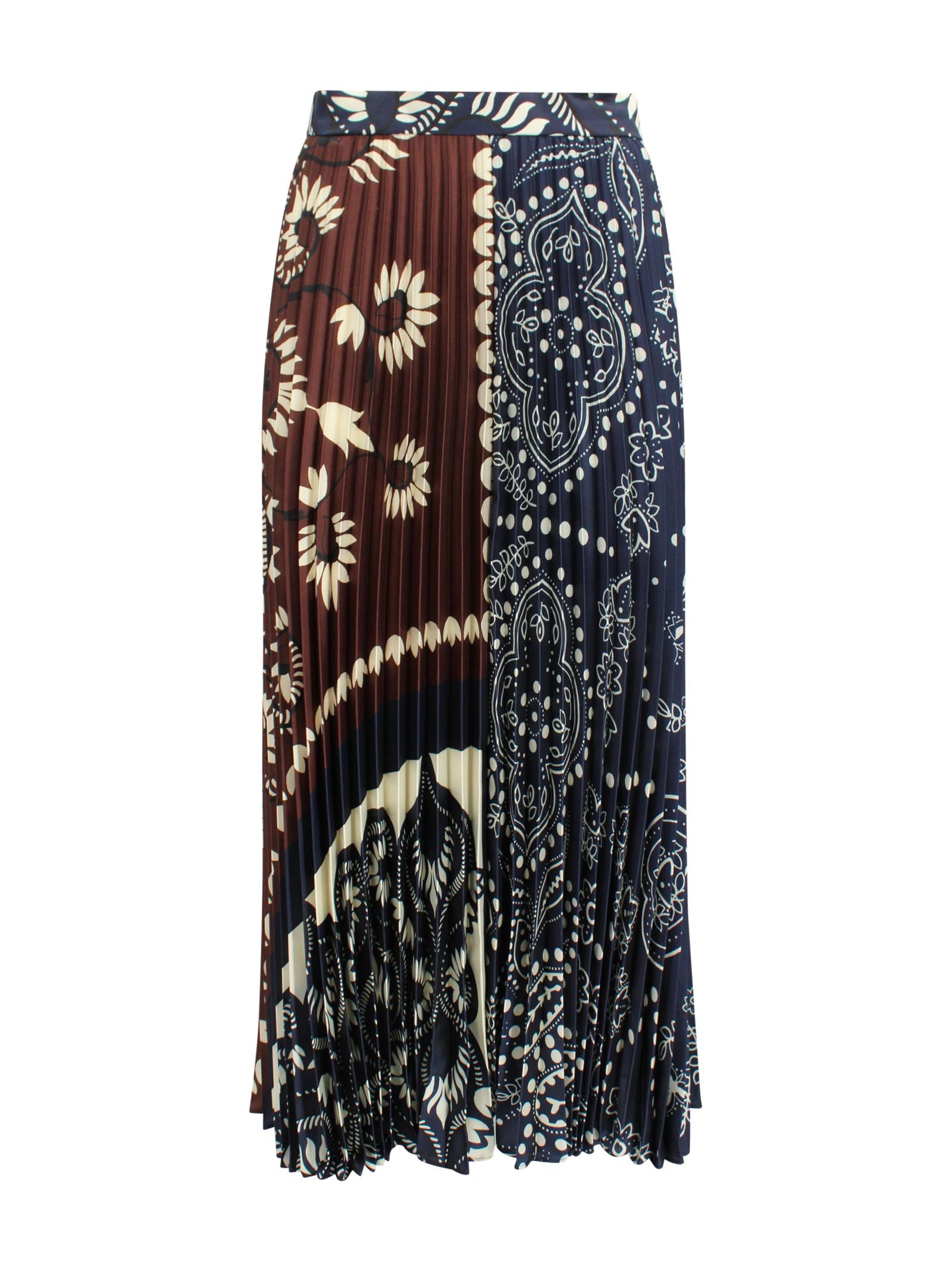 Gonna midi plissé con motivo stampato Max Mara Weekend 2615101011600 001 