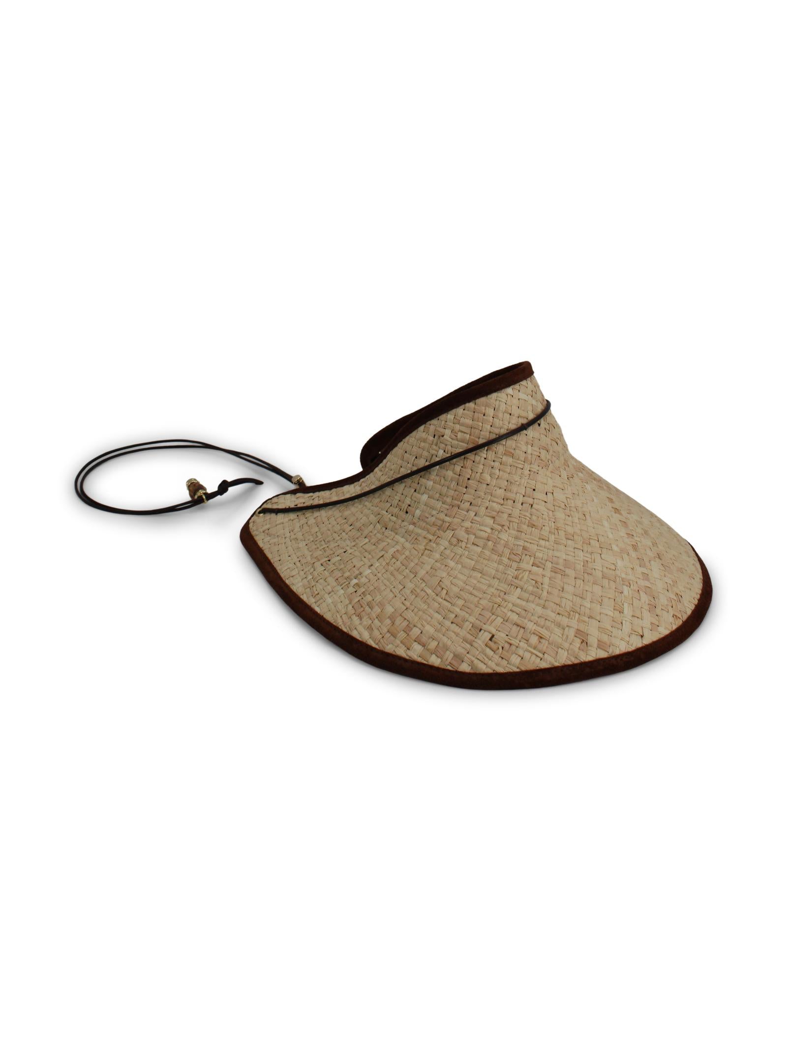 Visiera in Raffia con Dettagli in pelle CATARZI P26CAT32 NATMOR 