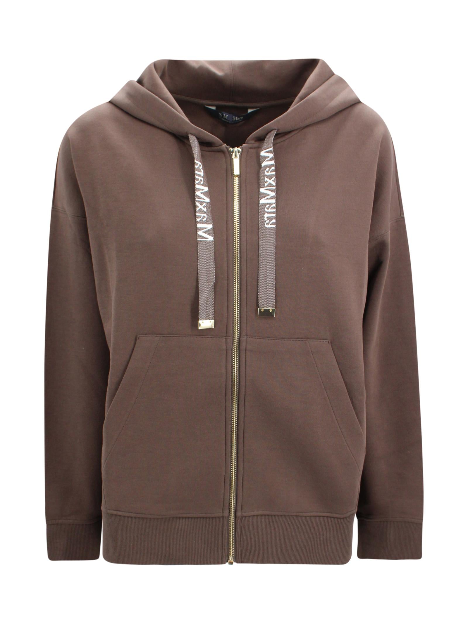 Felpa con cappuccio e nastri logo jacquard S MAXMARA 1 2619921031600 004 