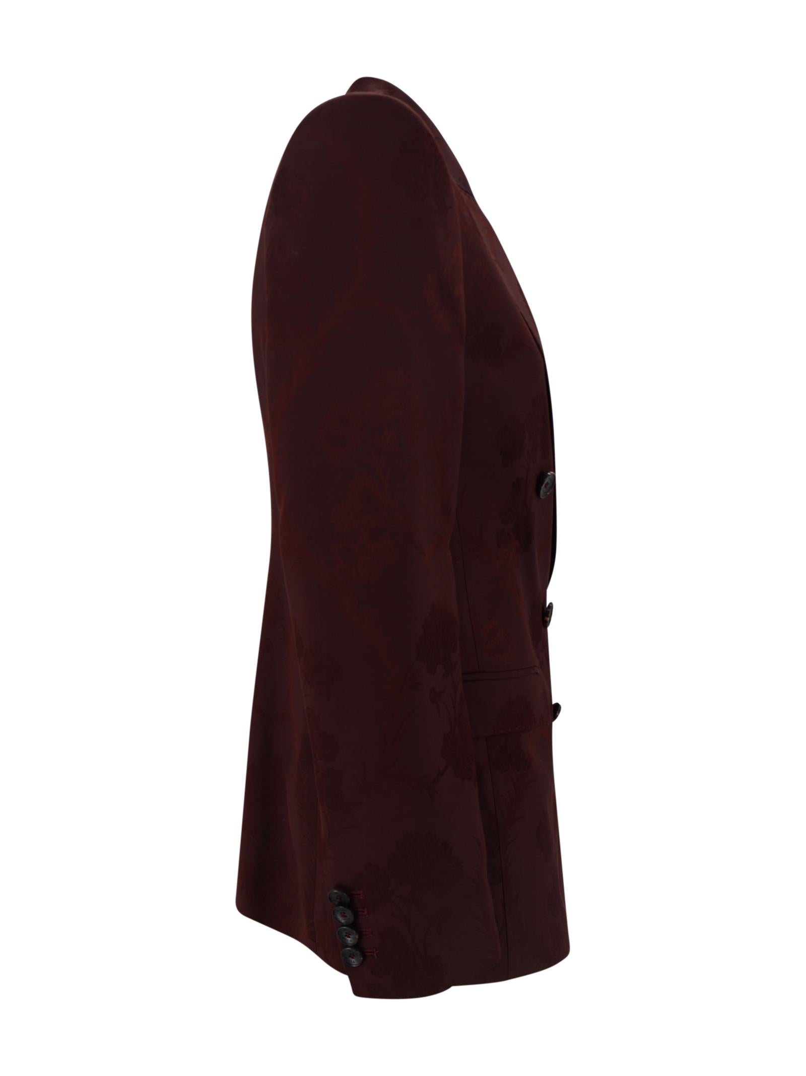 Giacca doppiopetto motivo jacquard floreale Etro Milano WRCA0010 99TJB41M5039 