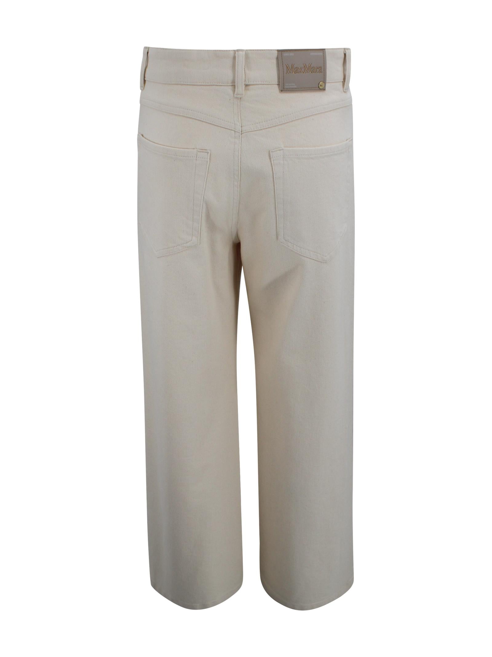 Pantalone wide leg in cotone stretch S MAXMARA 1 2619131101600 001 