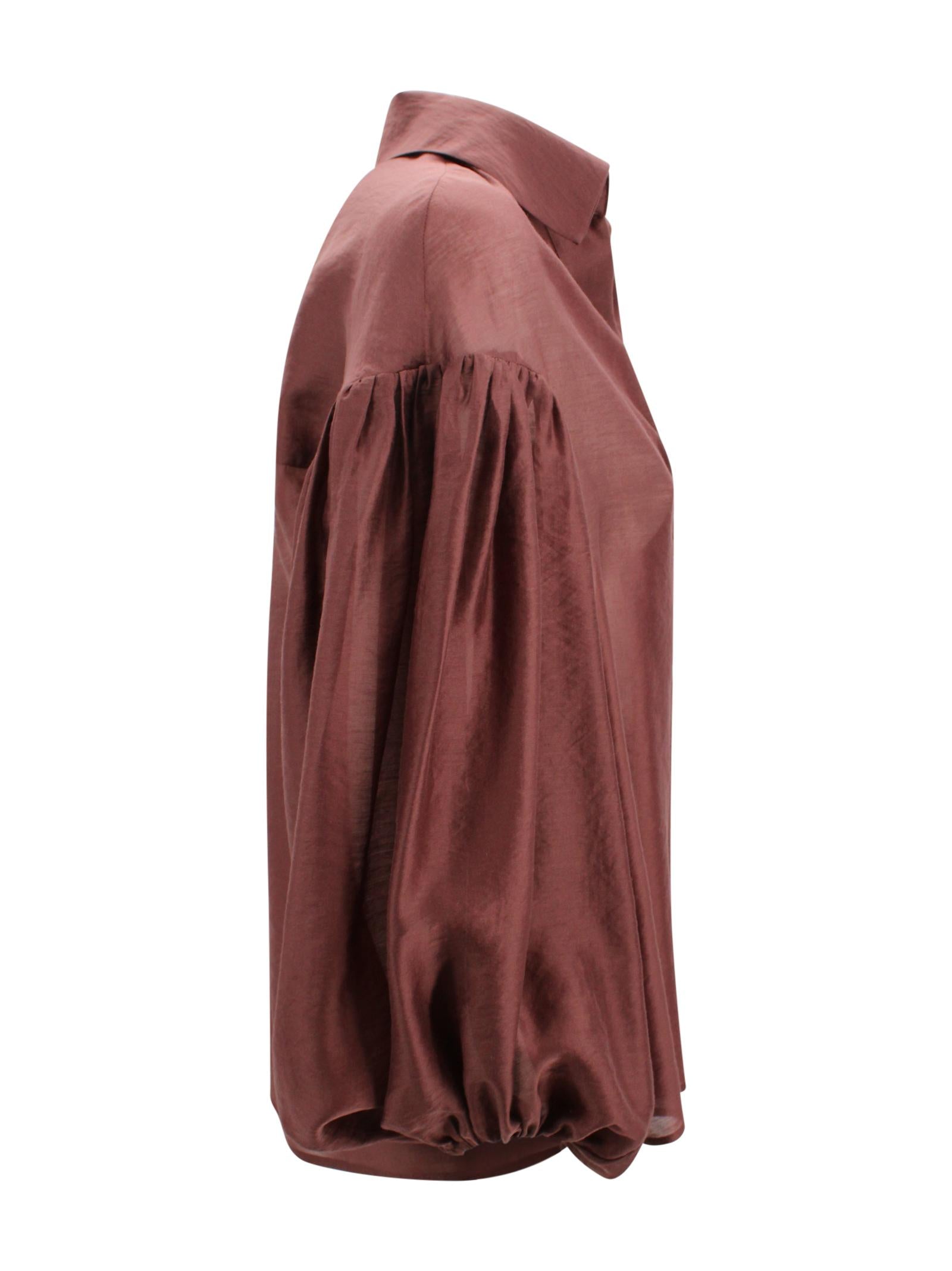 Camicia in seta con maniche oversize Trame Auree MIRTA P044U700 