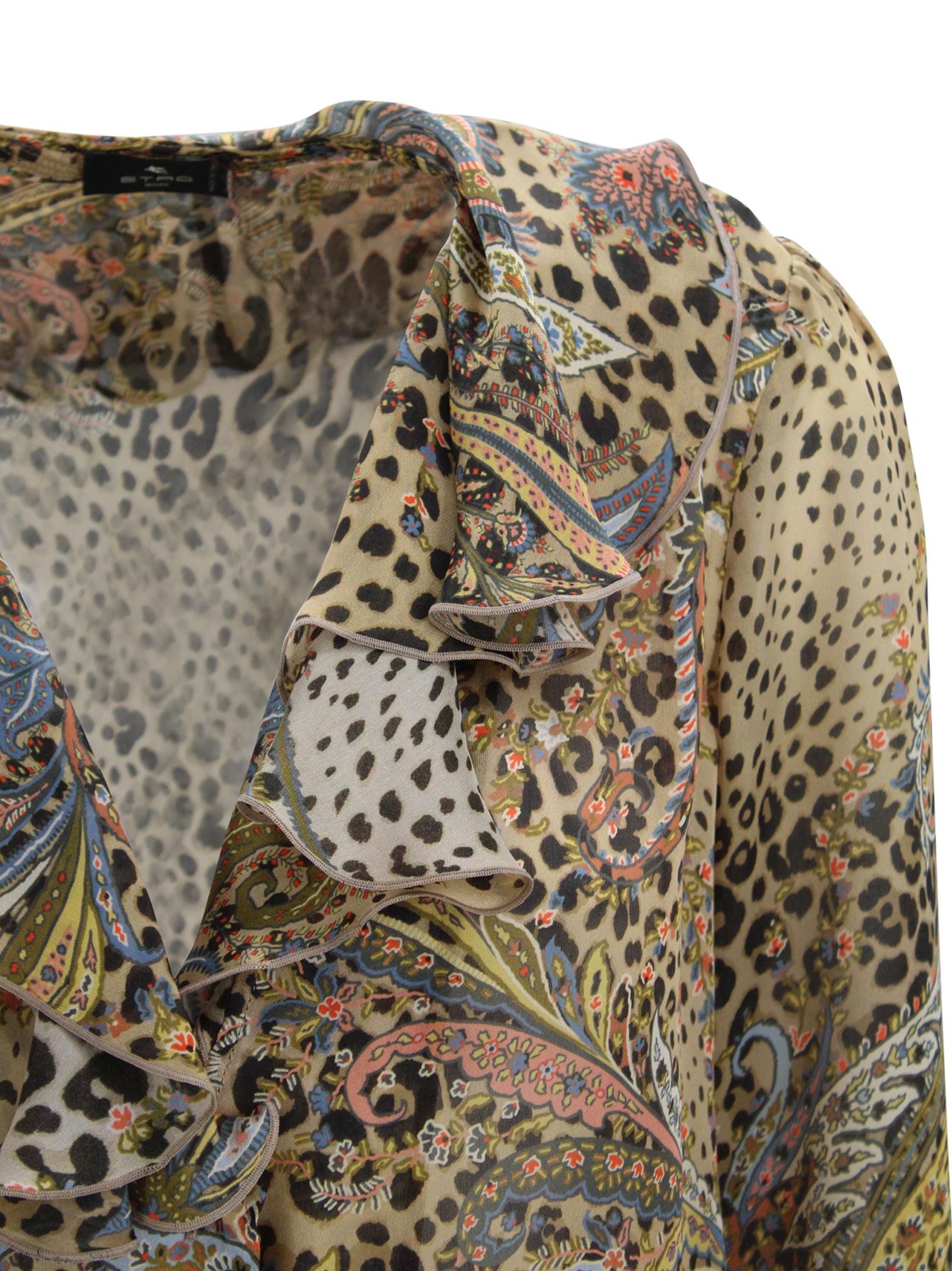 Camicia in Seta con Stampa Animalier Etro Milano WRIA0094 99SA1N9X0826 
